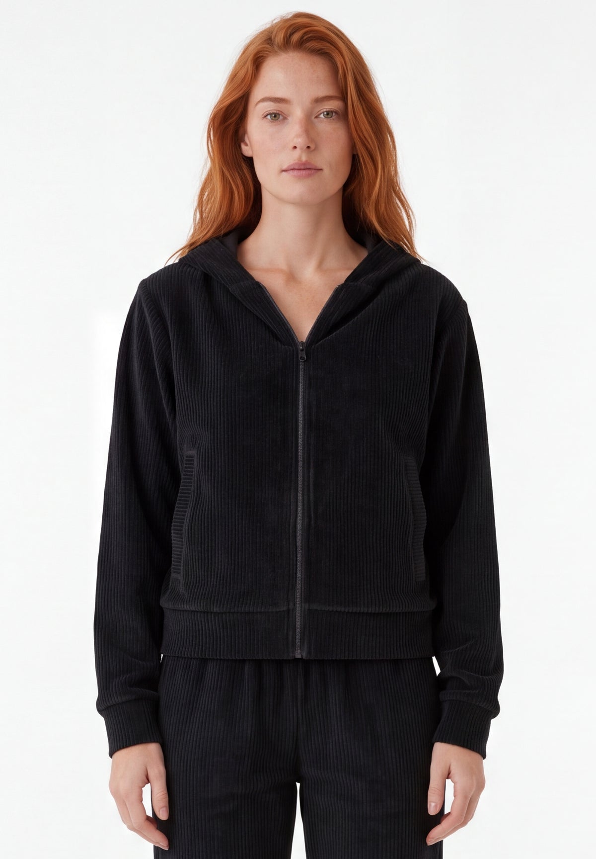 JAYYA | Cord-Sweatjacke aus Bio-Baumwolle