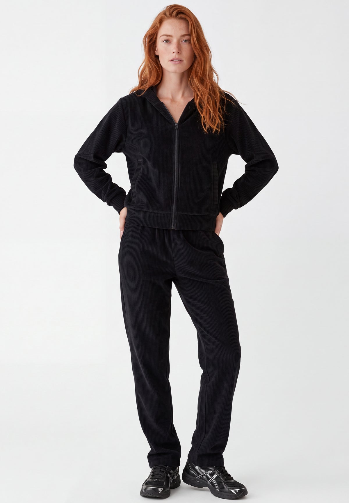 JAYYA | Cord-Sweatjacke aus Bio-Baumwolle