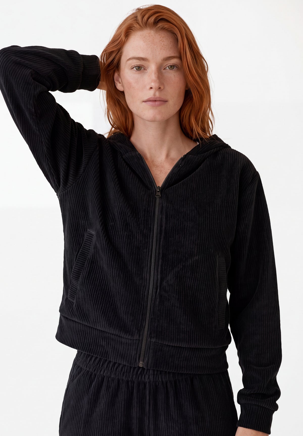 JAYYA | Cord-Sweatjacke aus Bio-Baumwolle