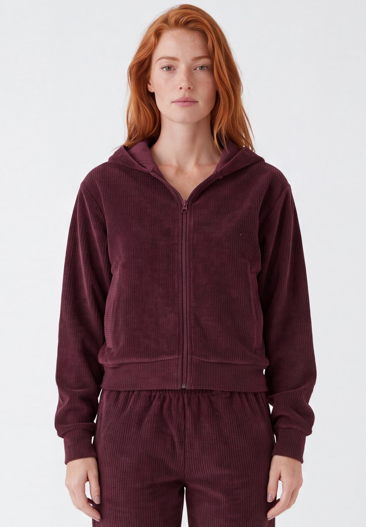 JAYYA | Cord-Sweatjacke aus Bio-Baumwolle