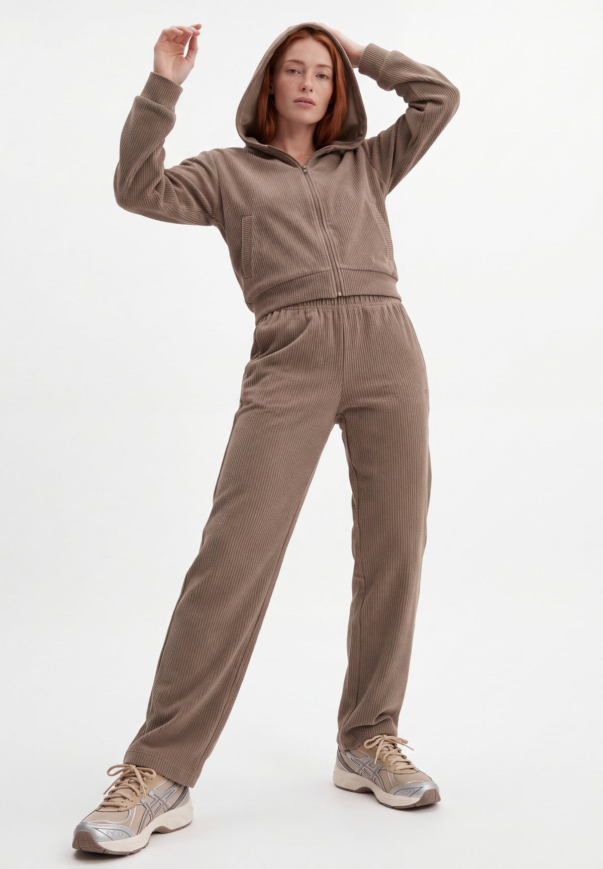 JAYYA | Cord-Sweatjacke aus Bio-Baumwolle