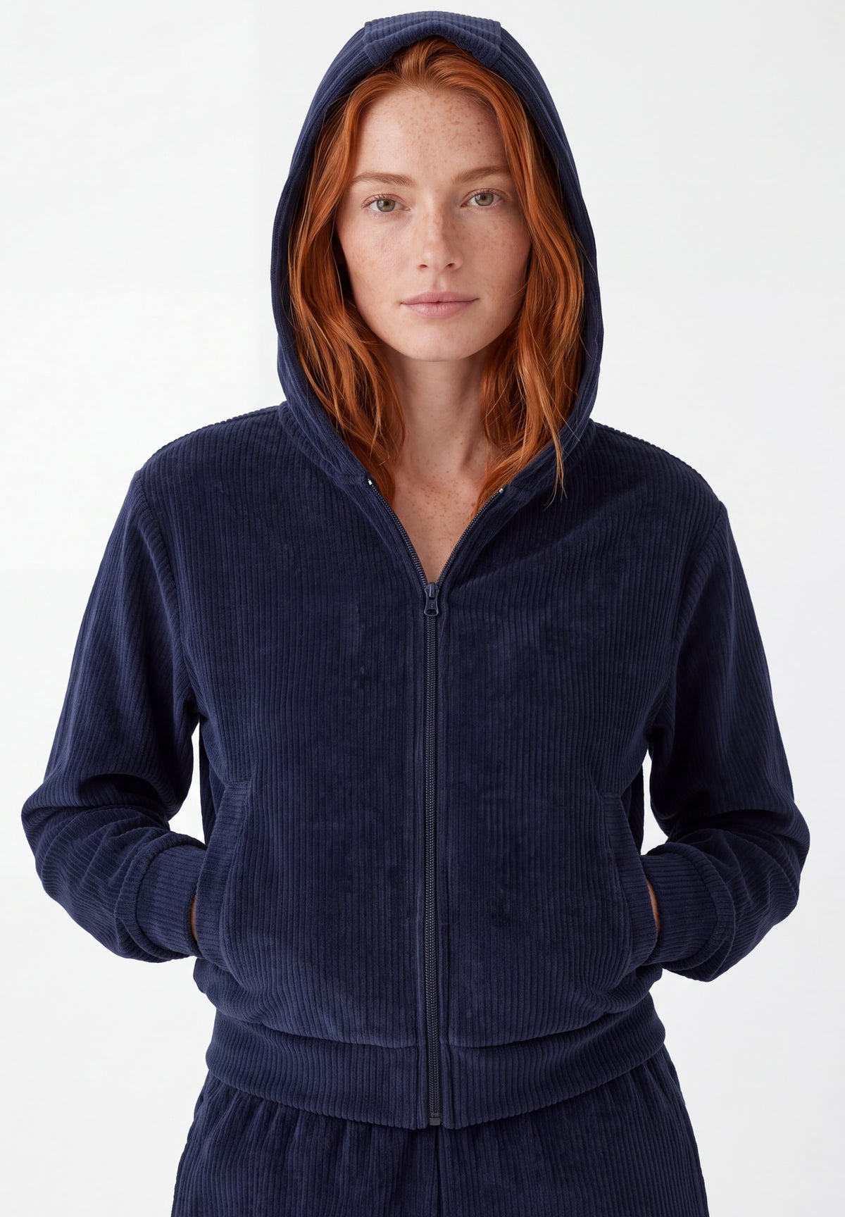 JAYYA | Cord-Sweatjacke aus Bio-Baumwolle