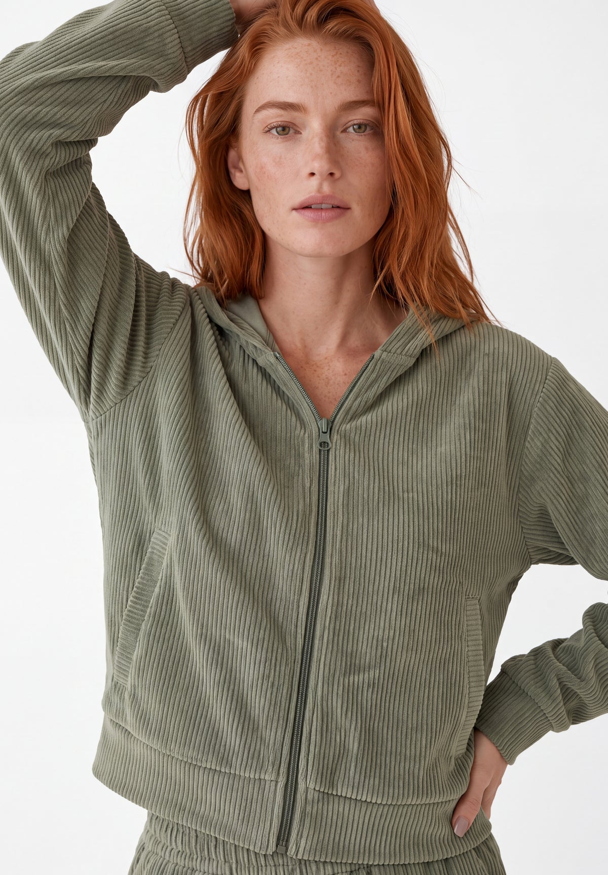 JAYYA | Cord-Sweatjacke aus Bio-Baumwolle