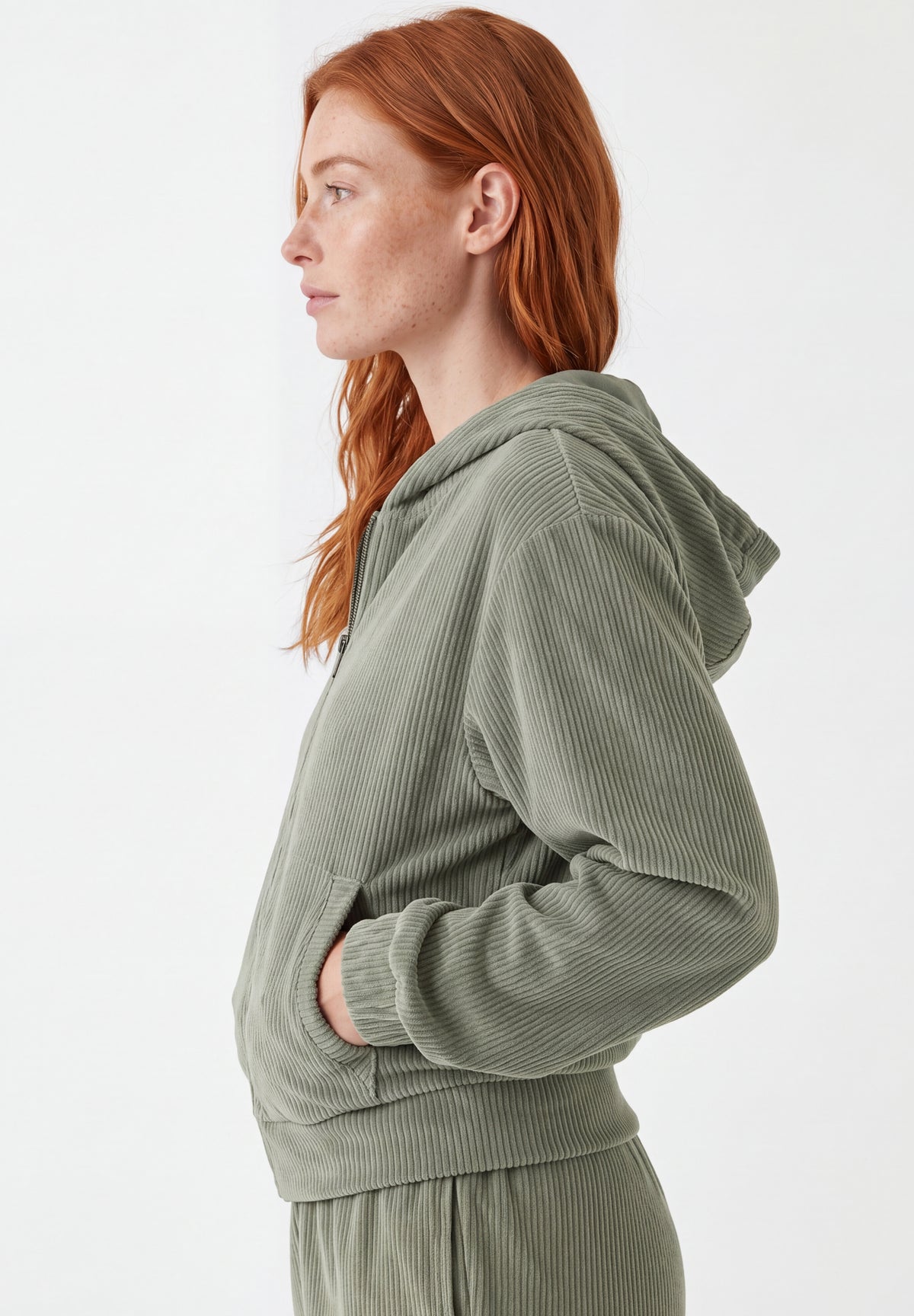 JAYYA | Cord-Sweatjacke aus Bio-Baumwolle