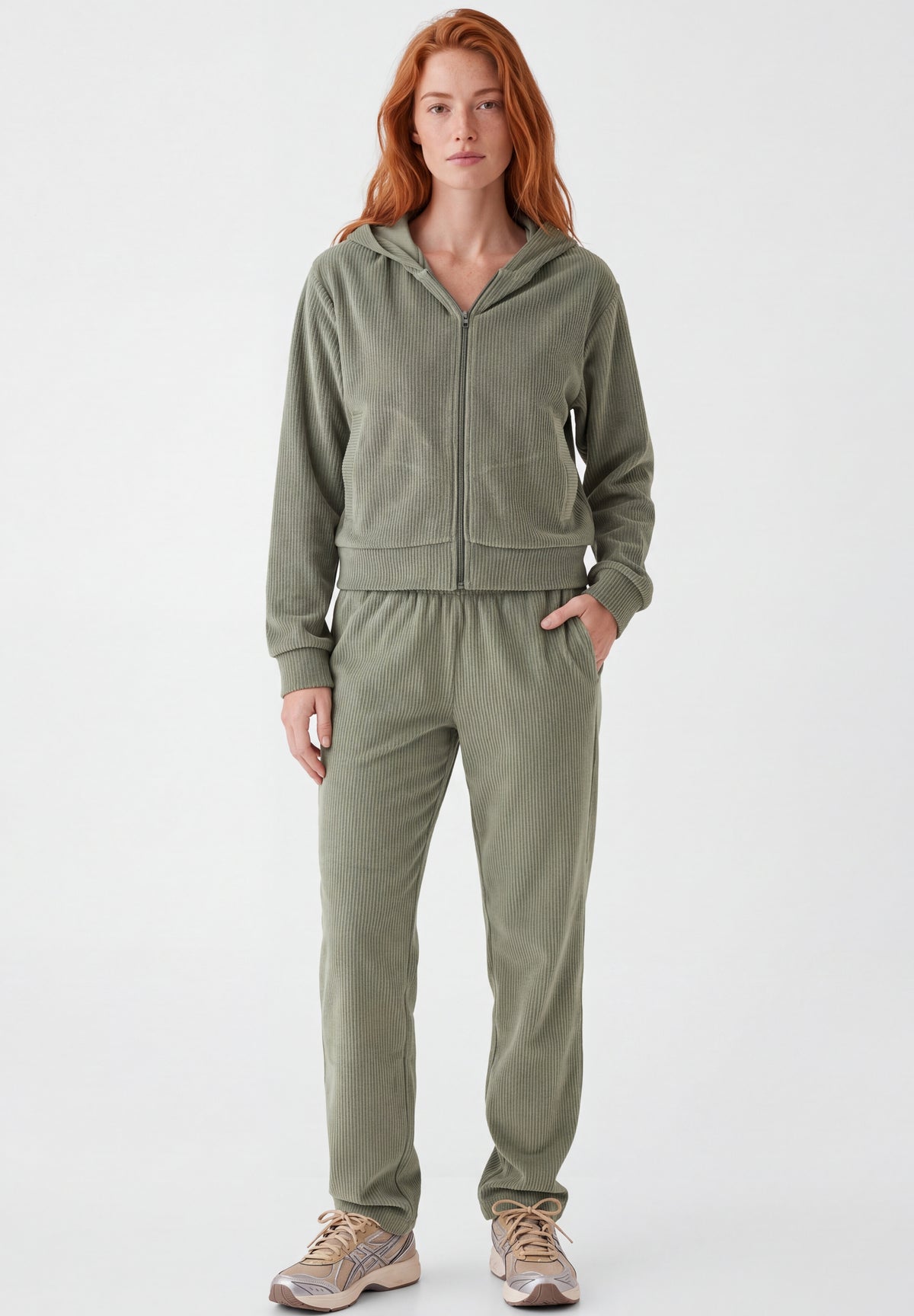 JAYYA | Cord-Sweatjacke aus Bio-Baumwolle