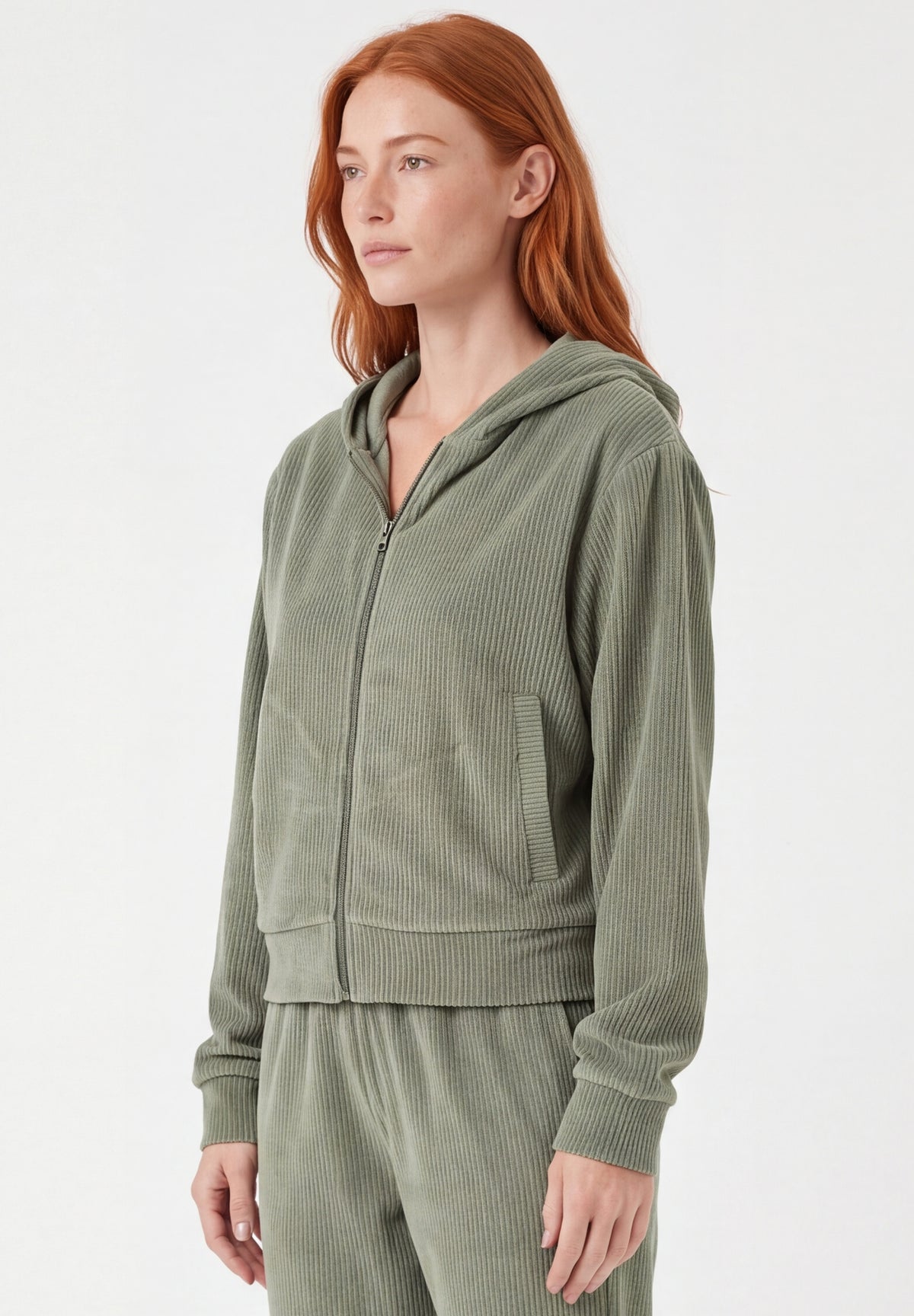 JAYYA | Cord-Sweatjacke aus Bio-Baumwolle