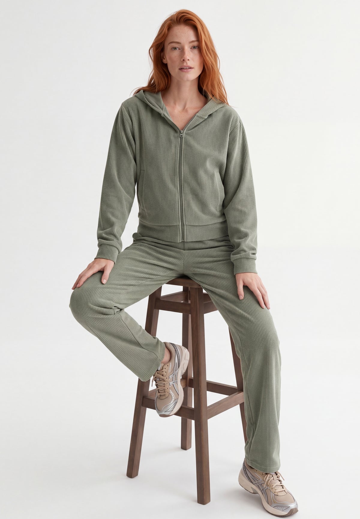 JAYYA | Cord-Sweatjacke aus Bio-Baumwolle