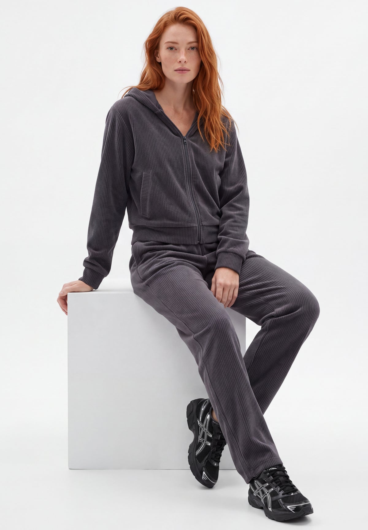 JAYYA | Cord-Sweatjacke aus Bio-Baumwolle