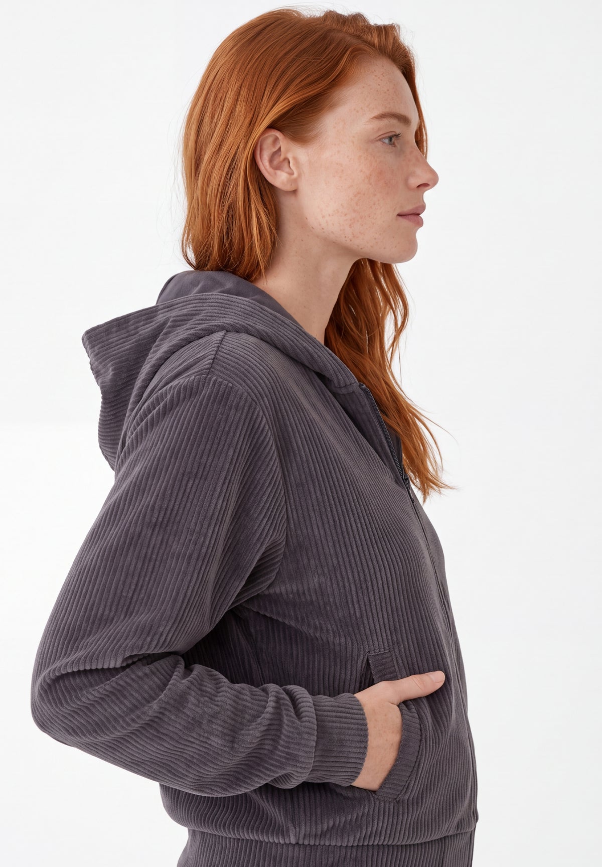 JAYYA | Cord-Sweatjacke aus Bio-Baumwolle