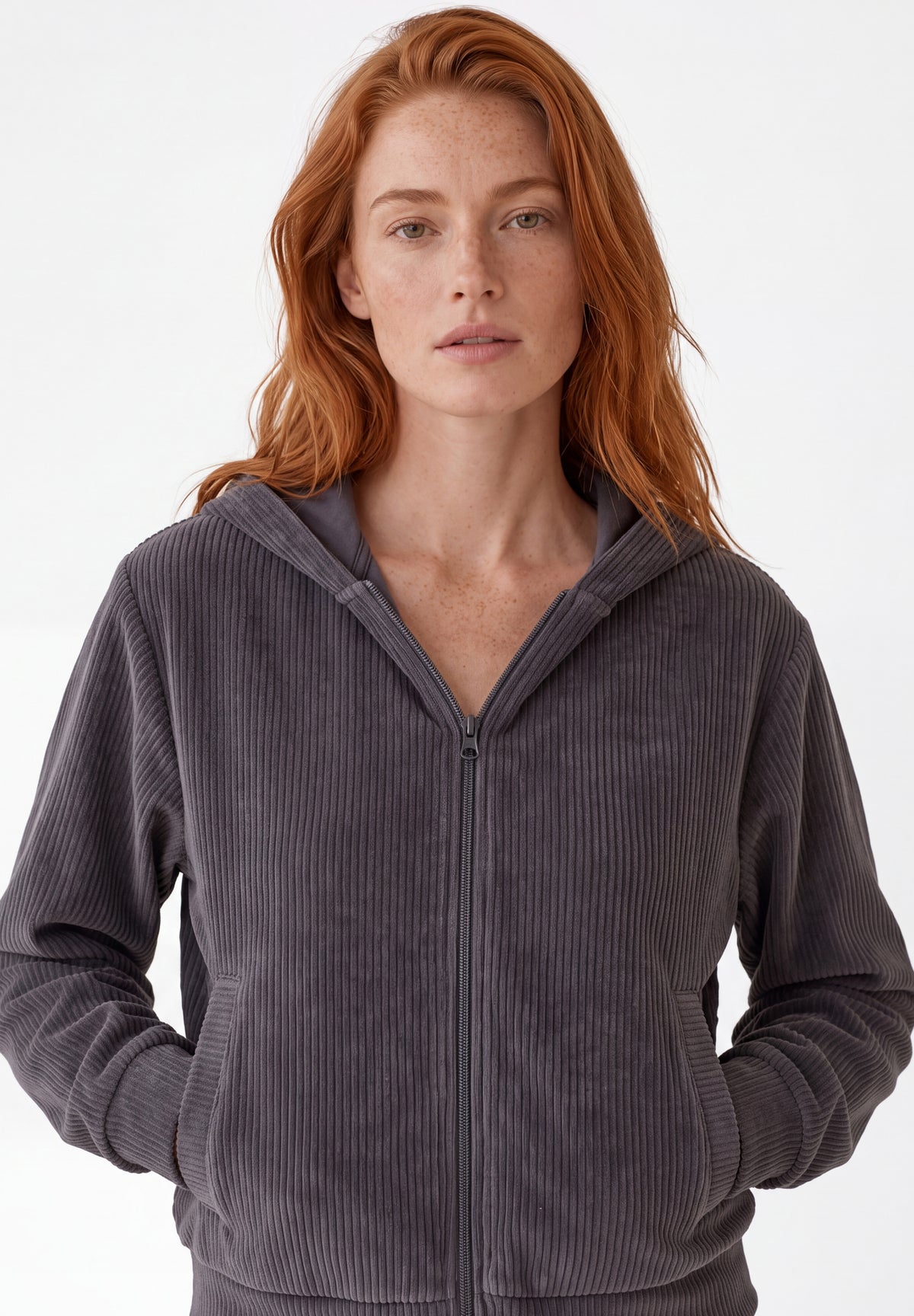 JAYYA | Cord-Sweatjacke aus Bio-Baumwolle