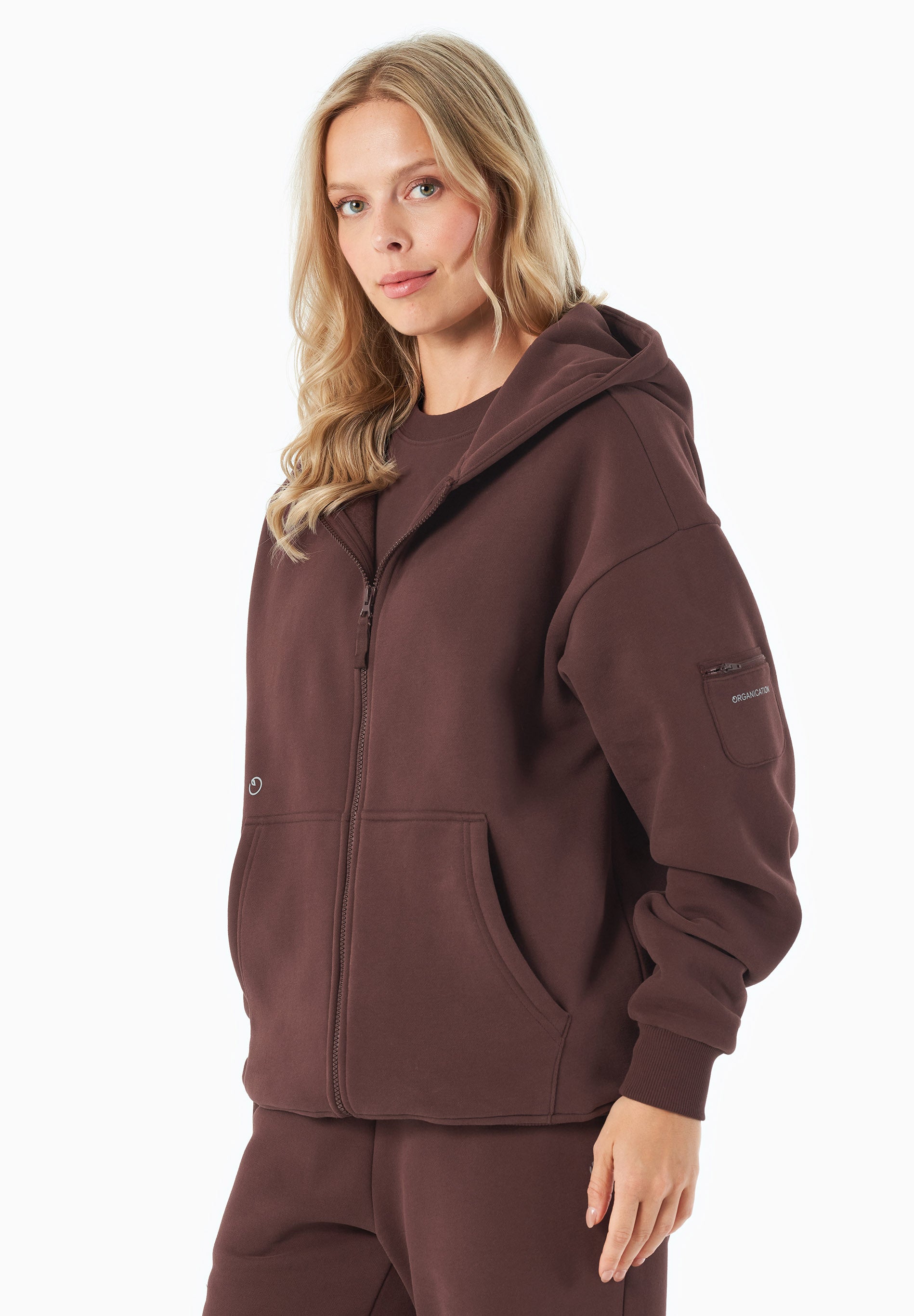 JENNA | Essentials Travel Unisex Full Zip-Hoodie aus Bio-Baumwolle und recyceltem Polyester