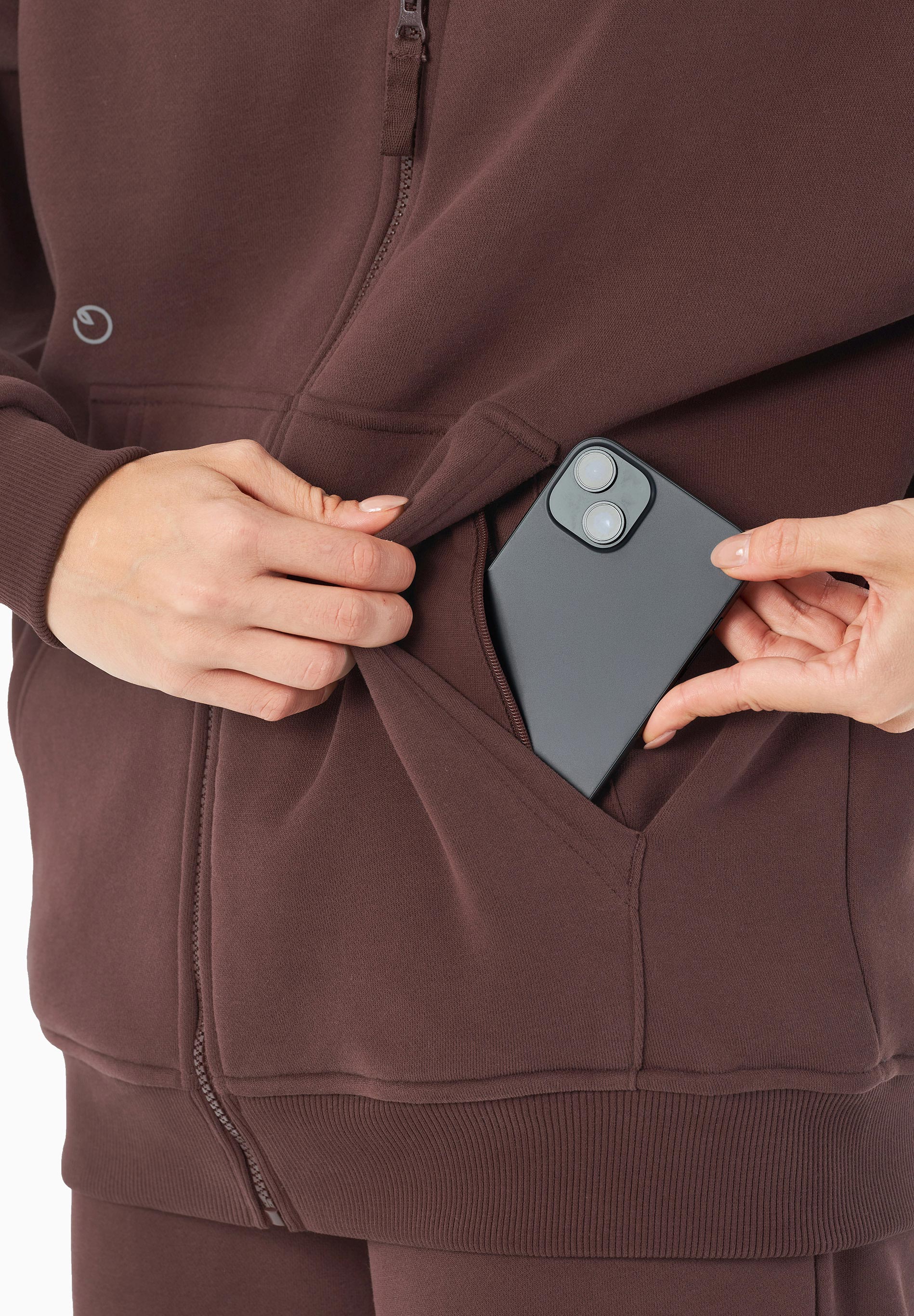 JENNA | Essentials Travel Unisex Full Zip-Hoodie aus Bio-Baumwolle und recyceltem Polyester