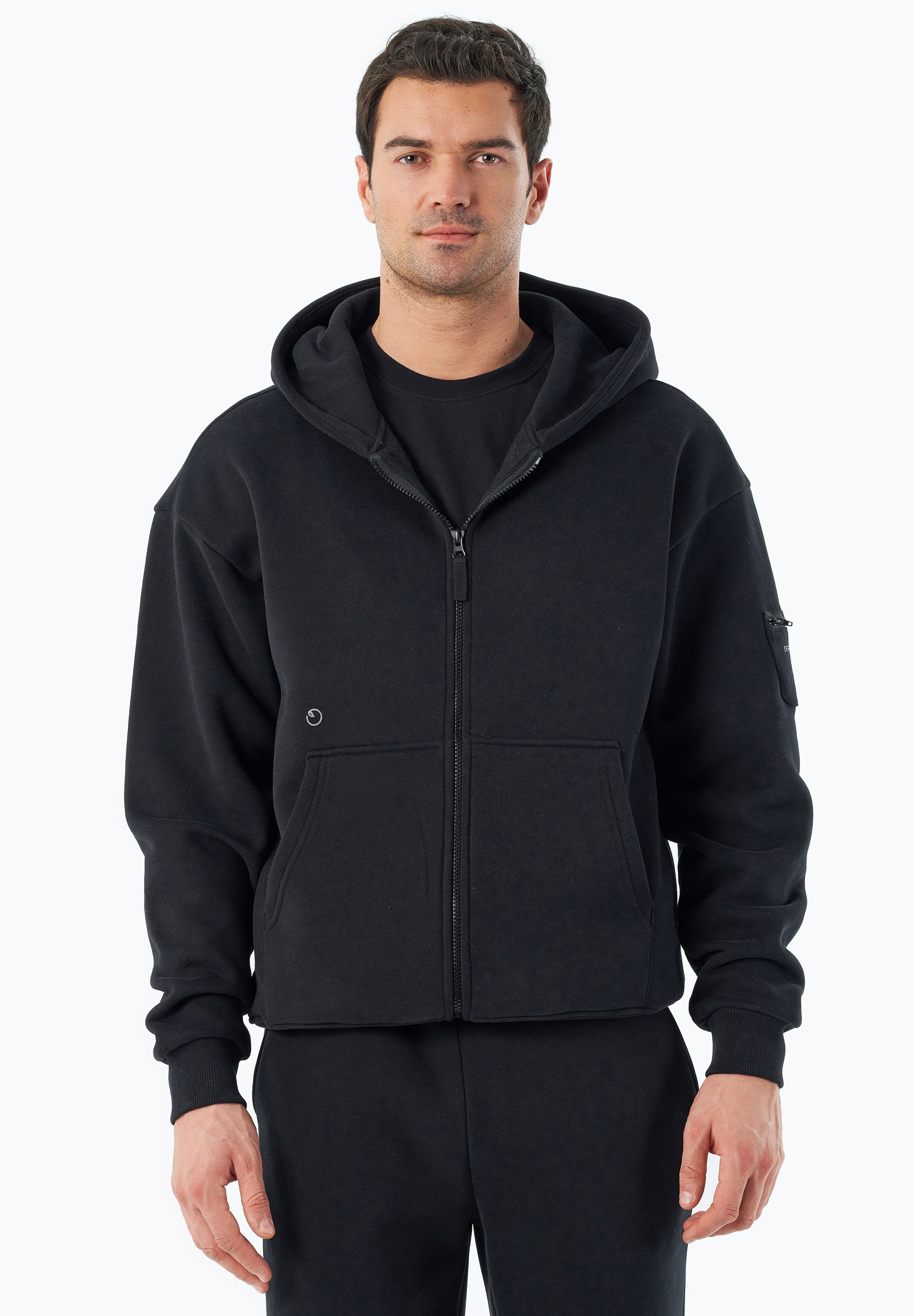 JENNA | Essentials Travel Unisex Full Zip-Hoodie aus Bio-Baumwolle und recyceltem Polyester