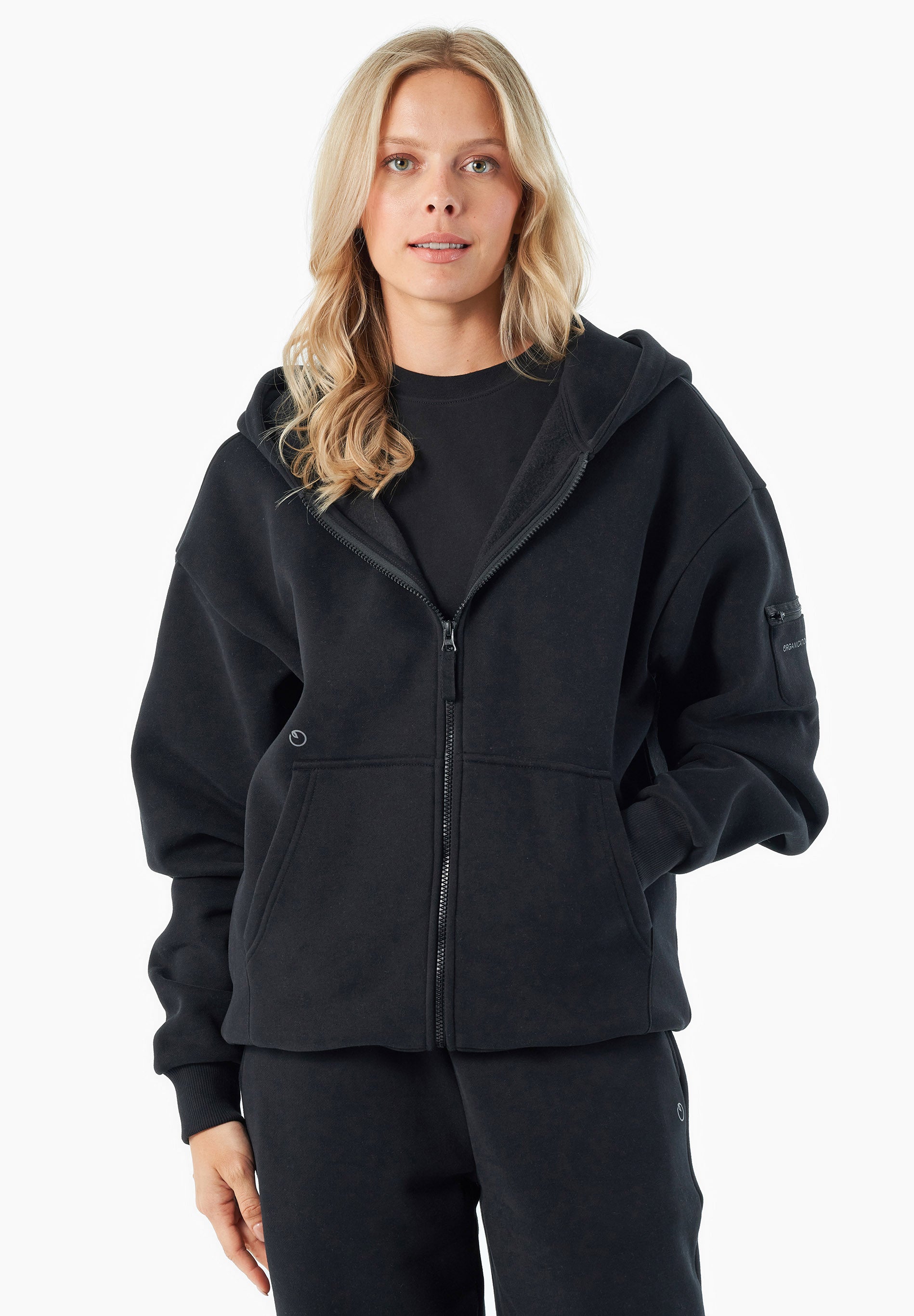 JENNA | Essentials Travel Unisex Full Zip-Hoodie aus Bio-Baumwolle und recyceltem Polyester