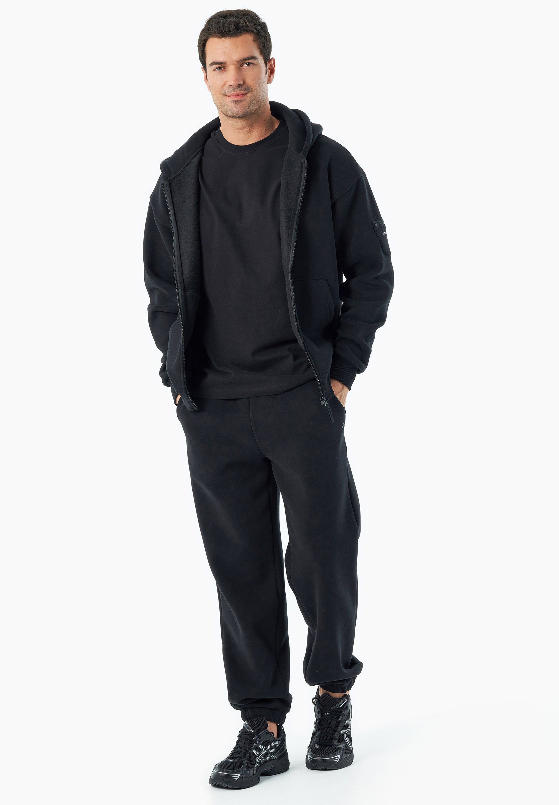 JENNA | Essentials Travel Unisex Full Zip-Hoodie aus Bio-Baumwolle und recyceltem Polyester