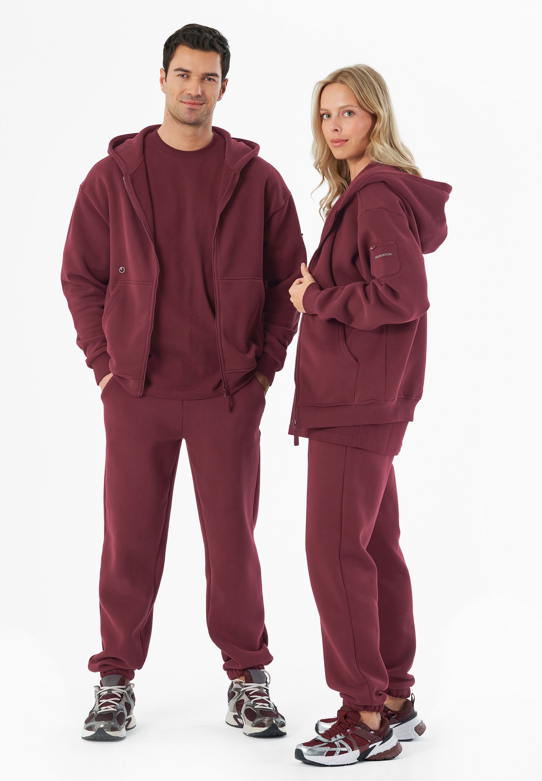 JENNA | Essentials Travel Unisex Full Zip-Hoodie aus Bio-Baumwolle und recyceltem Polyester