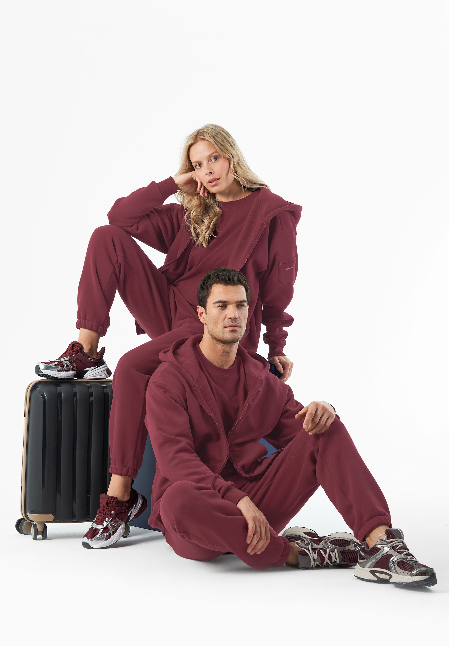 JENNA | Essentials Travel Unisex Full Zip-Hoodie aus Bio-Baumwolle und recyceltem Polyester