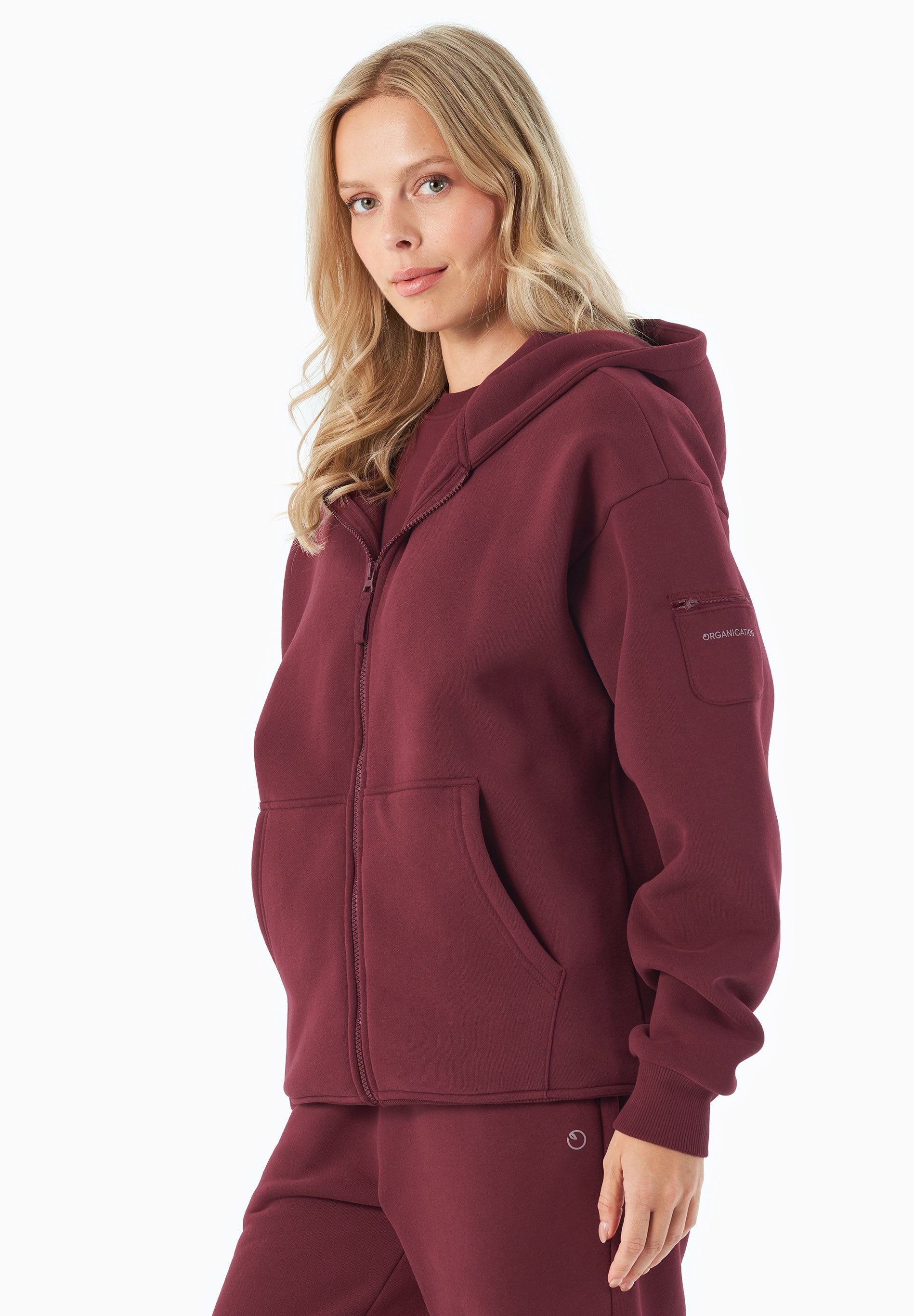 JENNA | Essentials Travel Unisex Full Zip-Hoodie aus Bio-Baumwolle und recyceltem Polyester