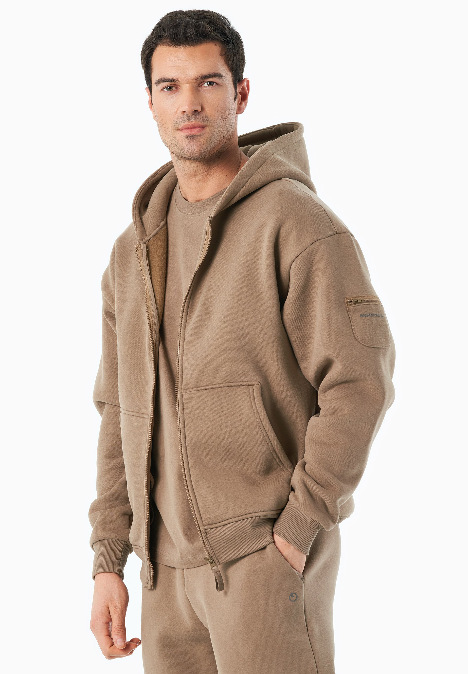 JENNA | Essentials Travel Unisex Full Zip-Hoodie aus Bio-Baumwolle und recyceltem Polyester