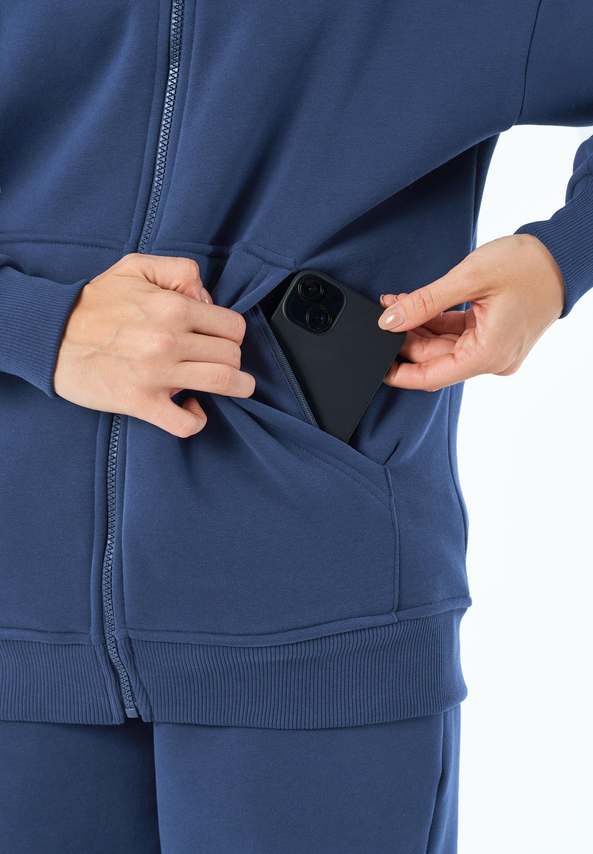 JENNA | Essentials Travel Unisex Full Zip-Hoodie aus Bio-Baumwolle und recyceltem Polyester