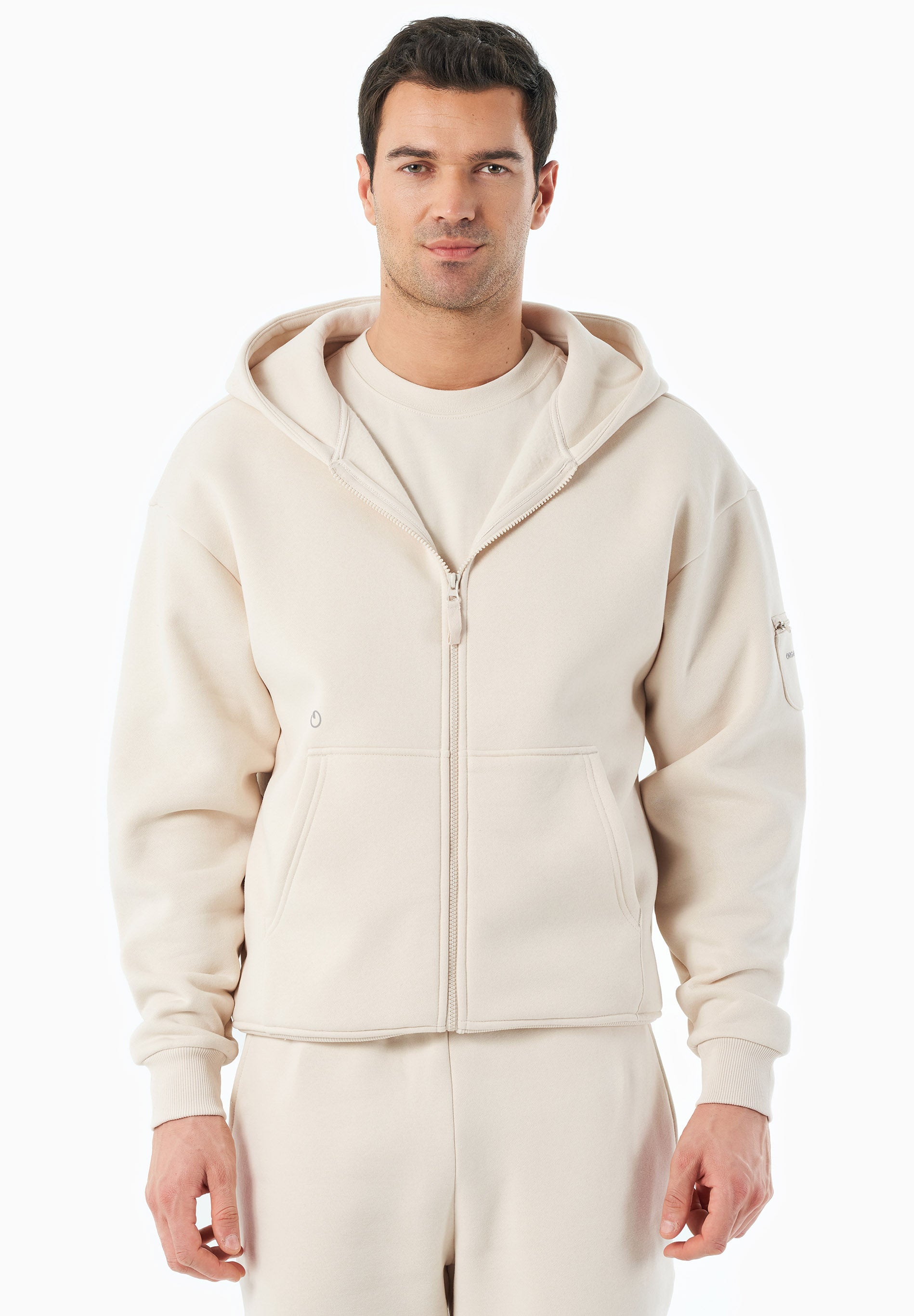 JENNA | Essentials Travel Unisex Full Zip-Hoodie aus Bio-Baumwolle und recyceltem Polyester