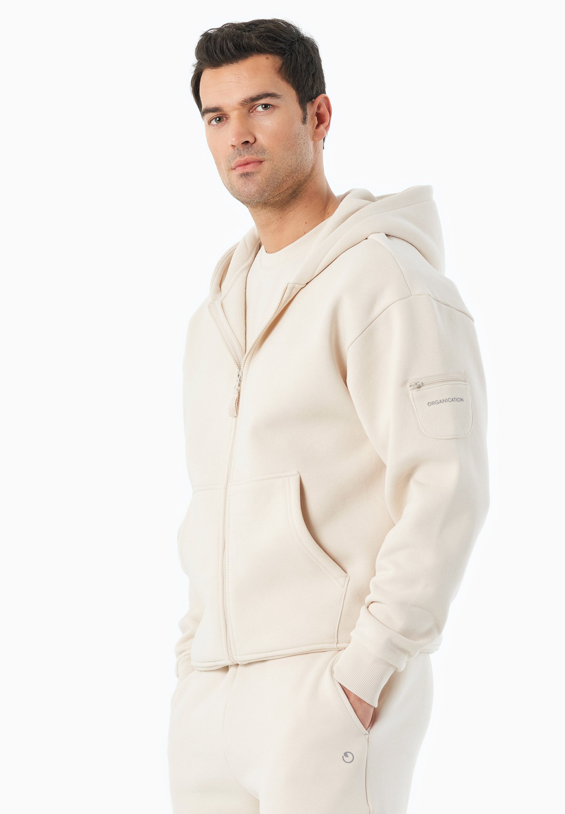 JENNA | Essentials Travel Unisex Full Zip-Hoodie aus Bio-Baumwolle und recyceltem Polyester
