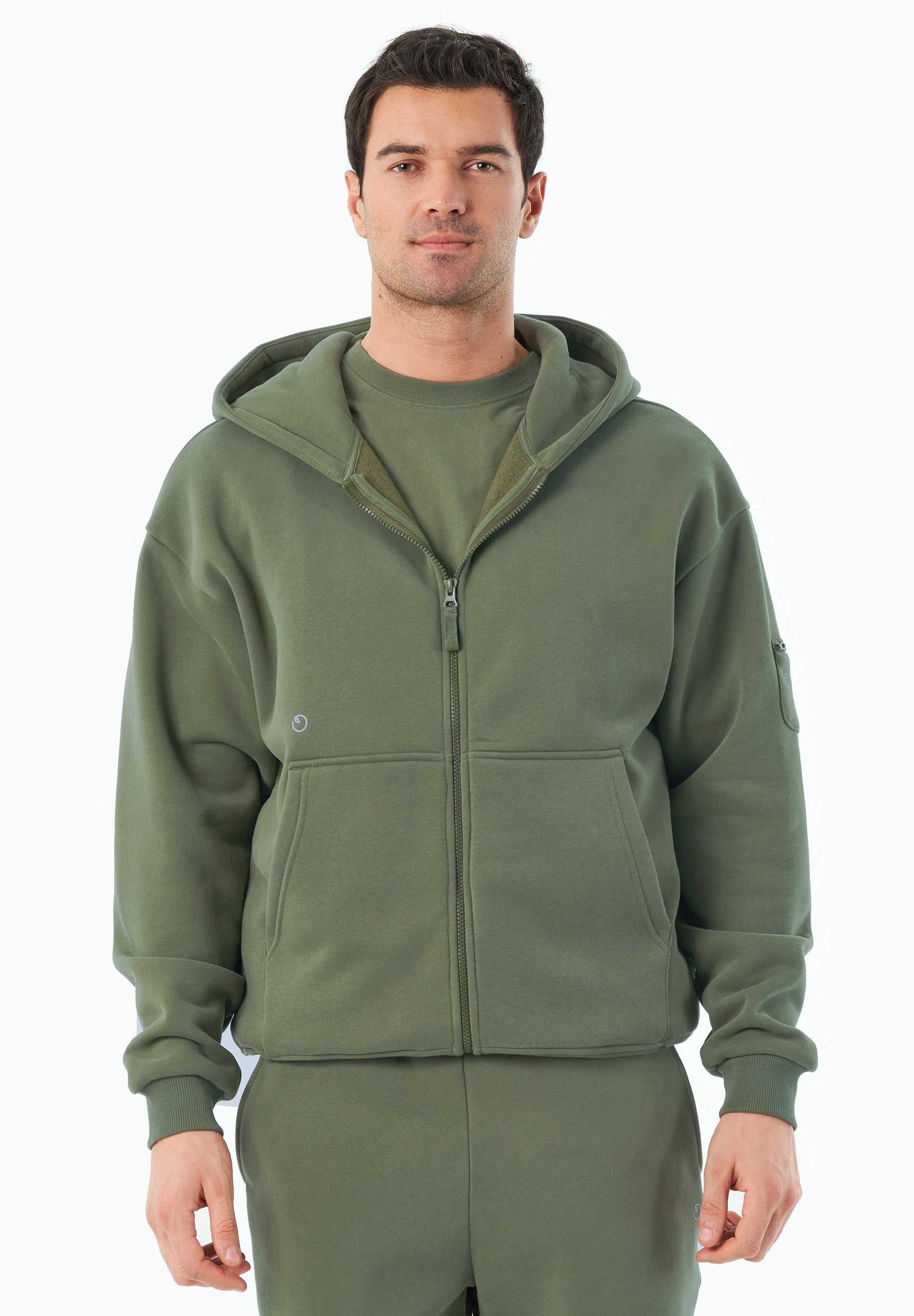 JENNA | Essentials Travel Unisex Full Zip-Hoodie aus Bio-Baumwolle und recyceltem Polyester