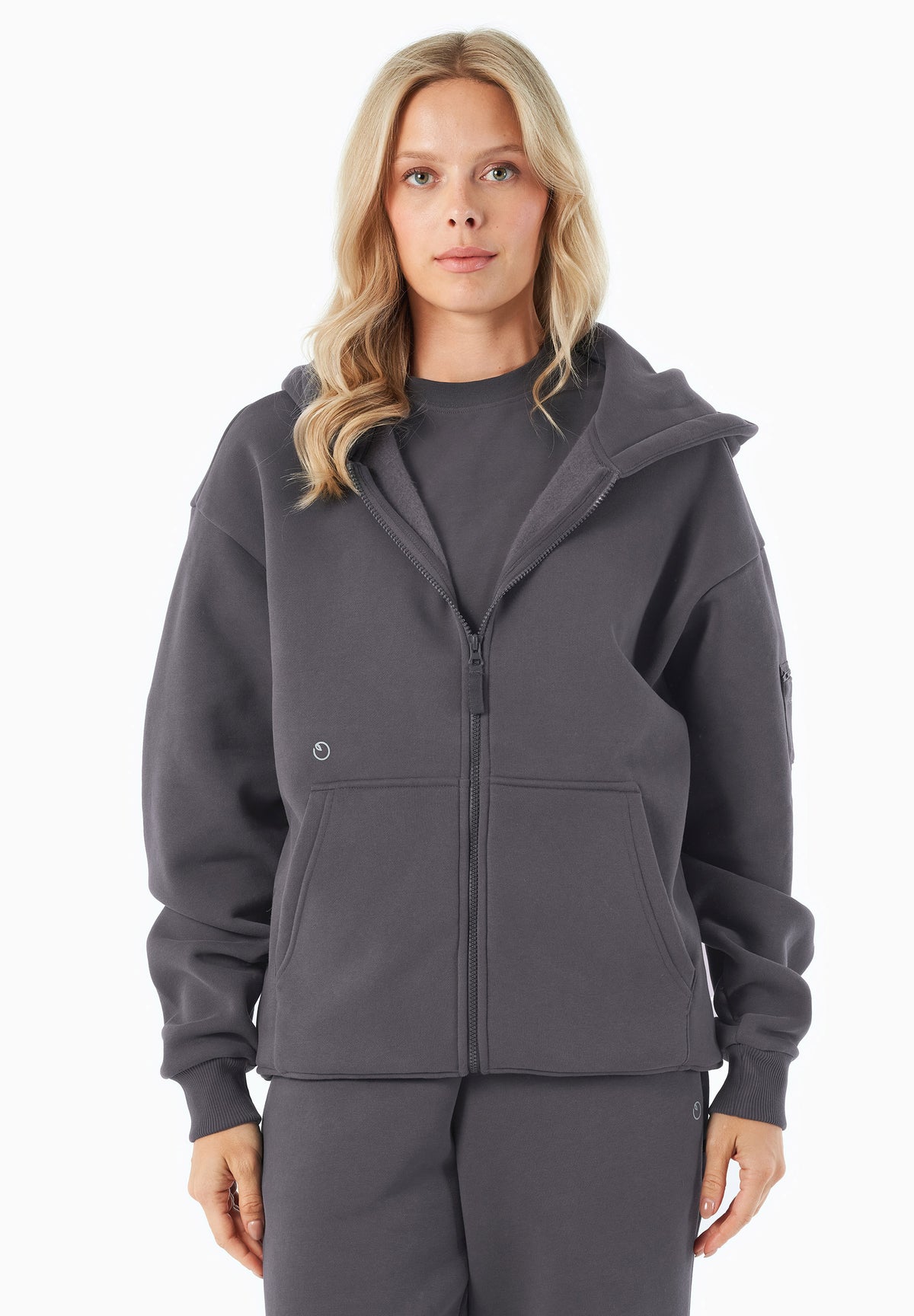 JENNA | Essentials Travel Unisex Full Zip-Hoodie aus Bio-Baumwolle und recyceltem Polyester