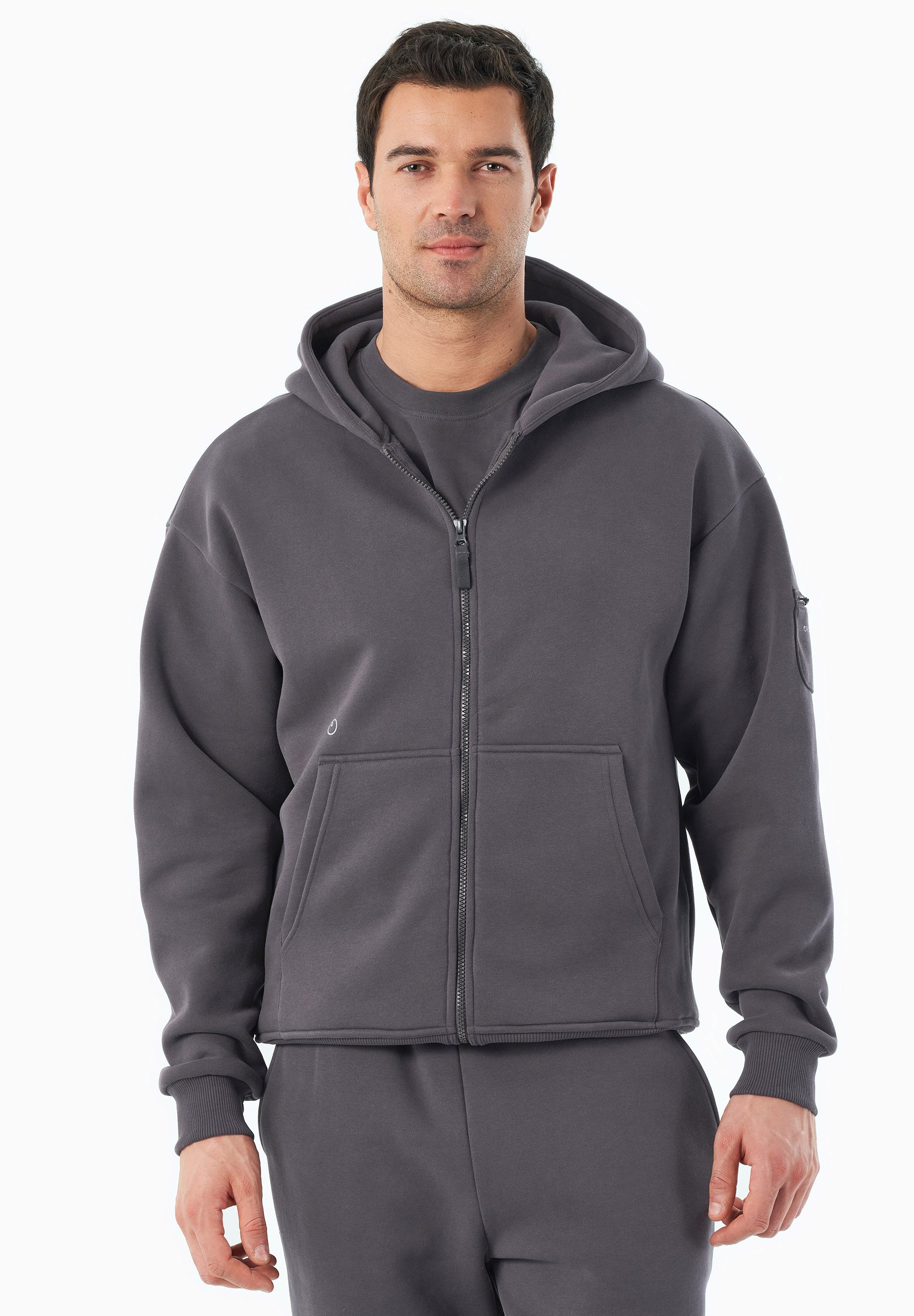 JENNA | Essentials Travel Unisex Full Zip-Hoodie aus Bio-Baumwolle und recyceltem Polyester