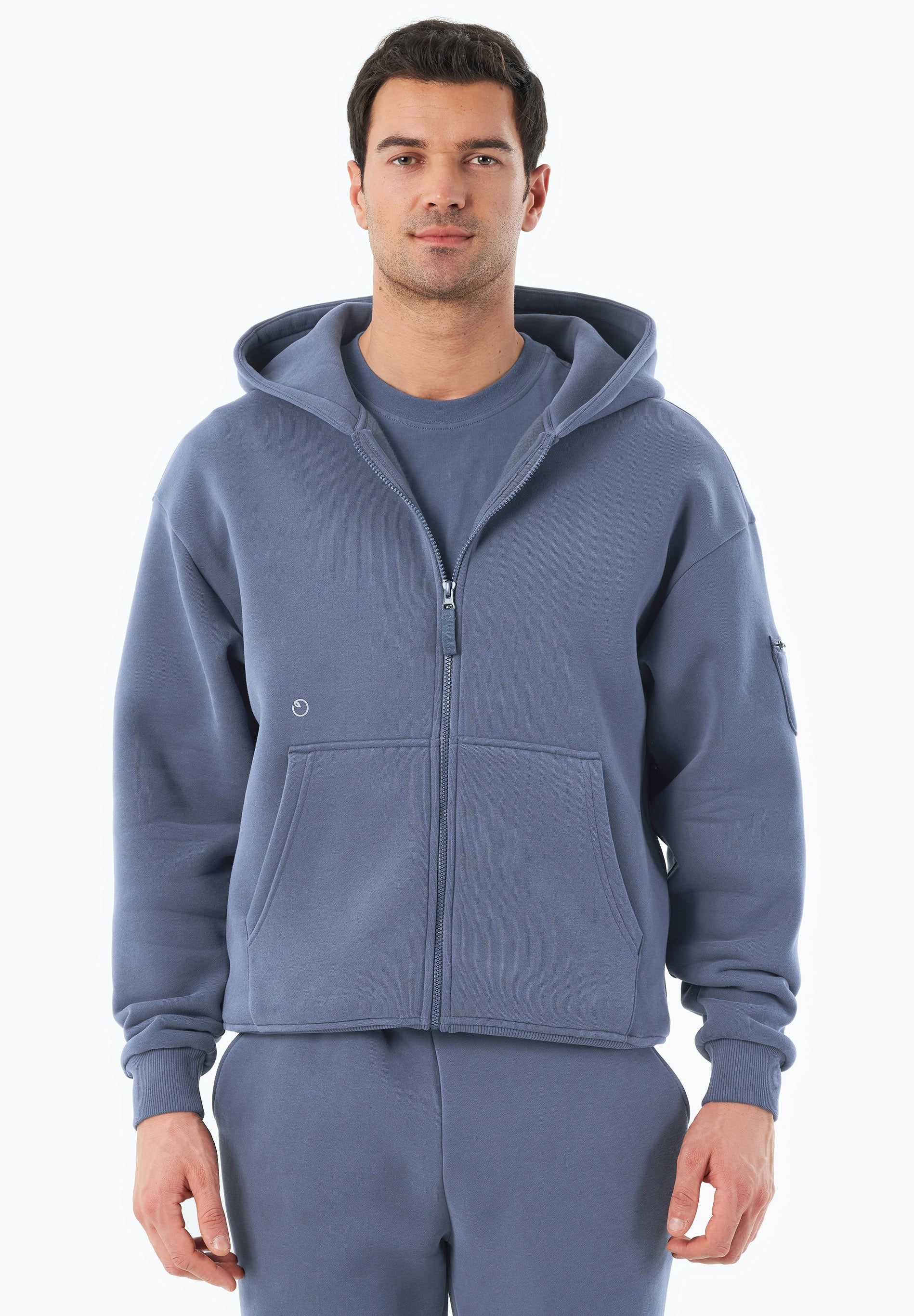 JENNA | Essentials Travel Unisex Full Zip-Hoodie aus Bio-Baumwolle und recyceltem Polyester