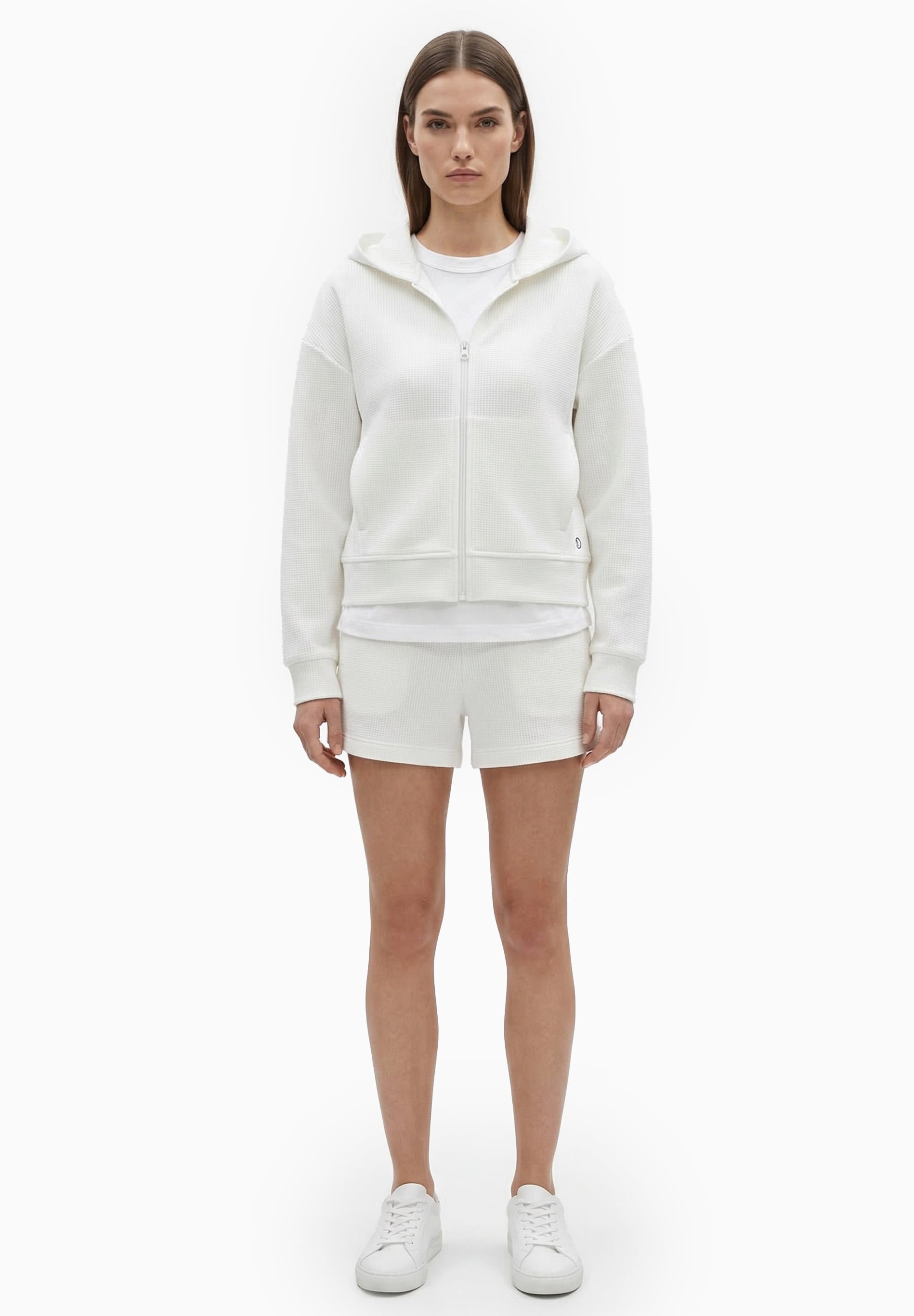 JENNIFER | Waffel-Hoodiejacke aus Bio-Baumwolle & recyceltem Polyester