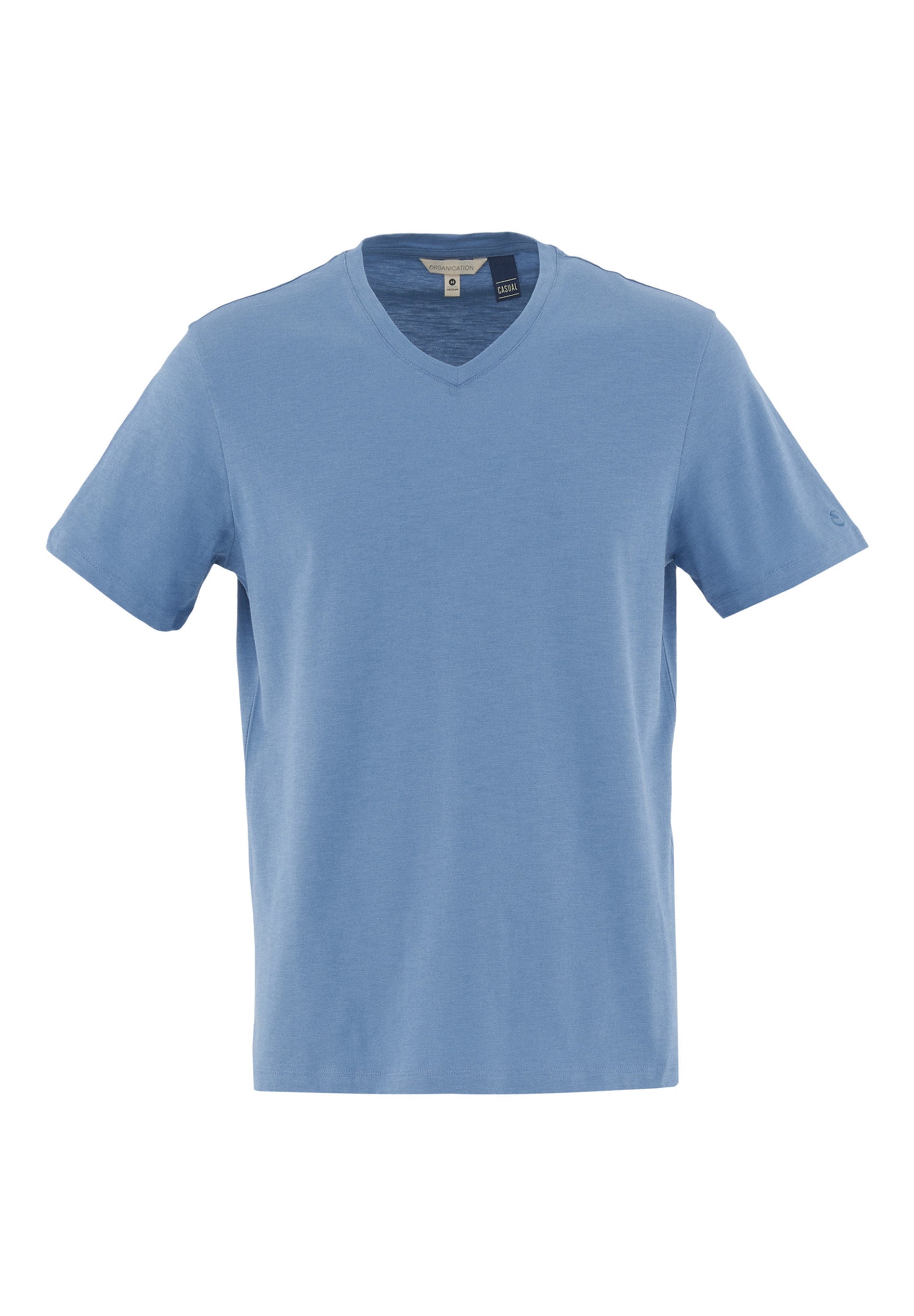 Basic T-Shirt aus Bio-Baumwolle mit V-Ausschnitt