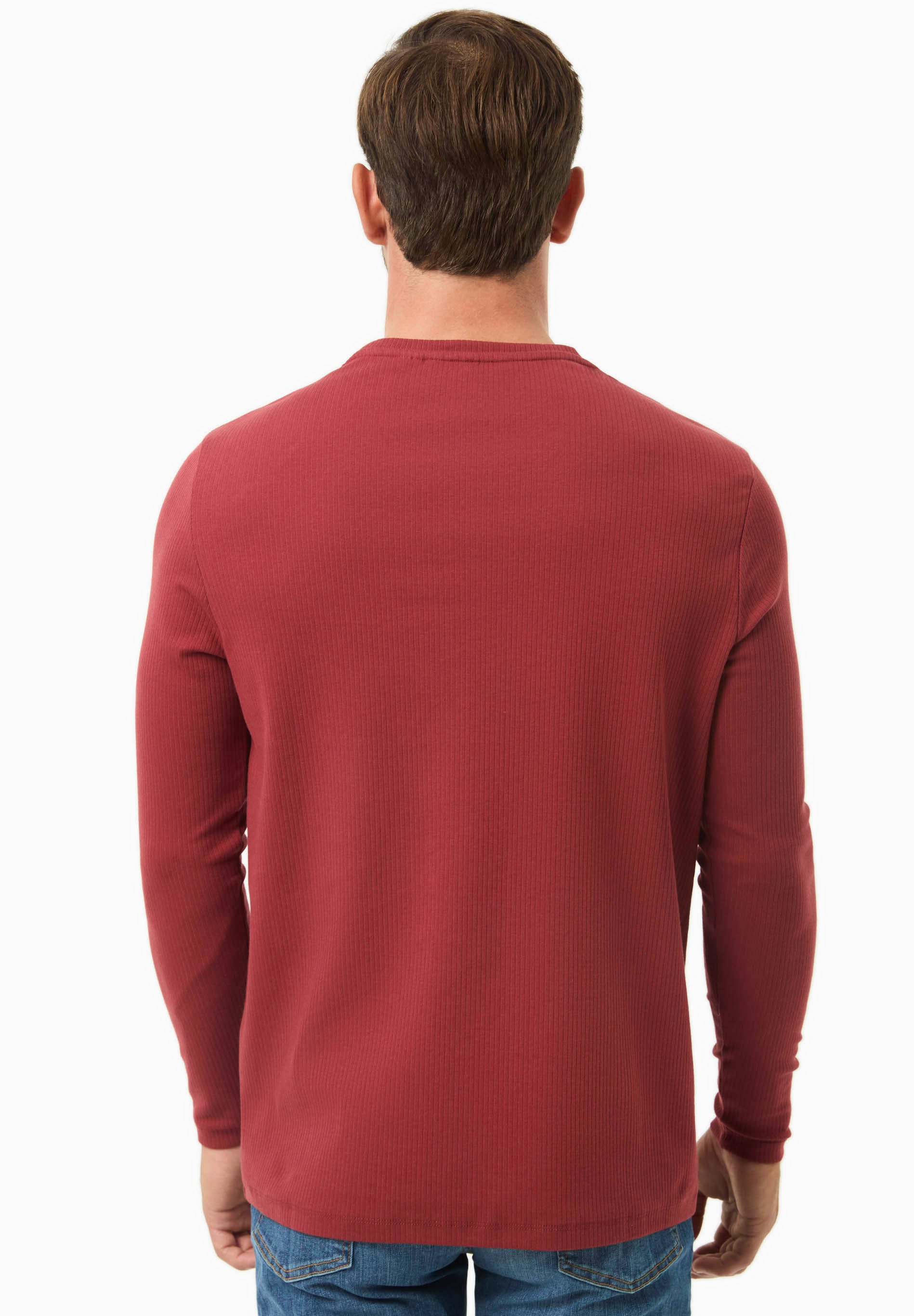 Geripptes Langarmshirt aus Bio-Baumwolle
