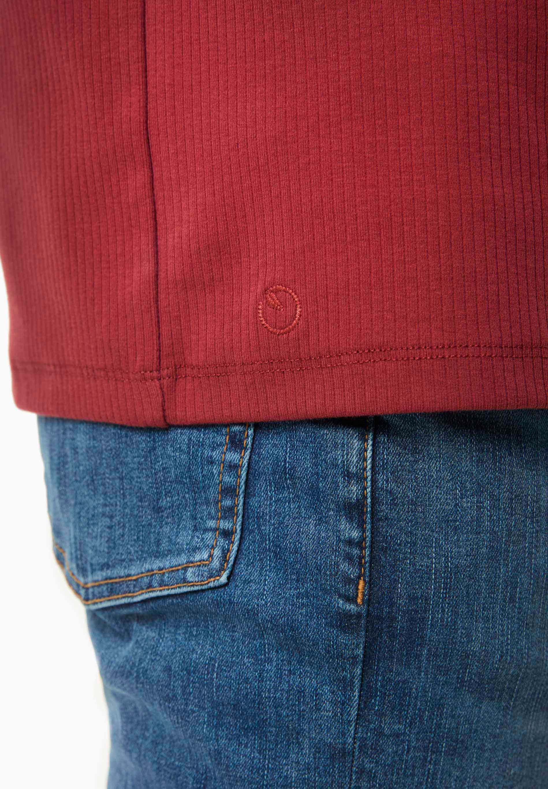 Geripptes Langarmshirt aus Bio-Baumwolle