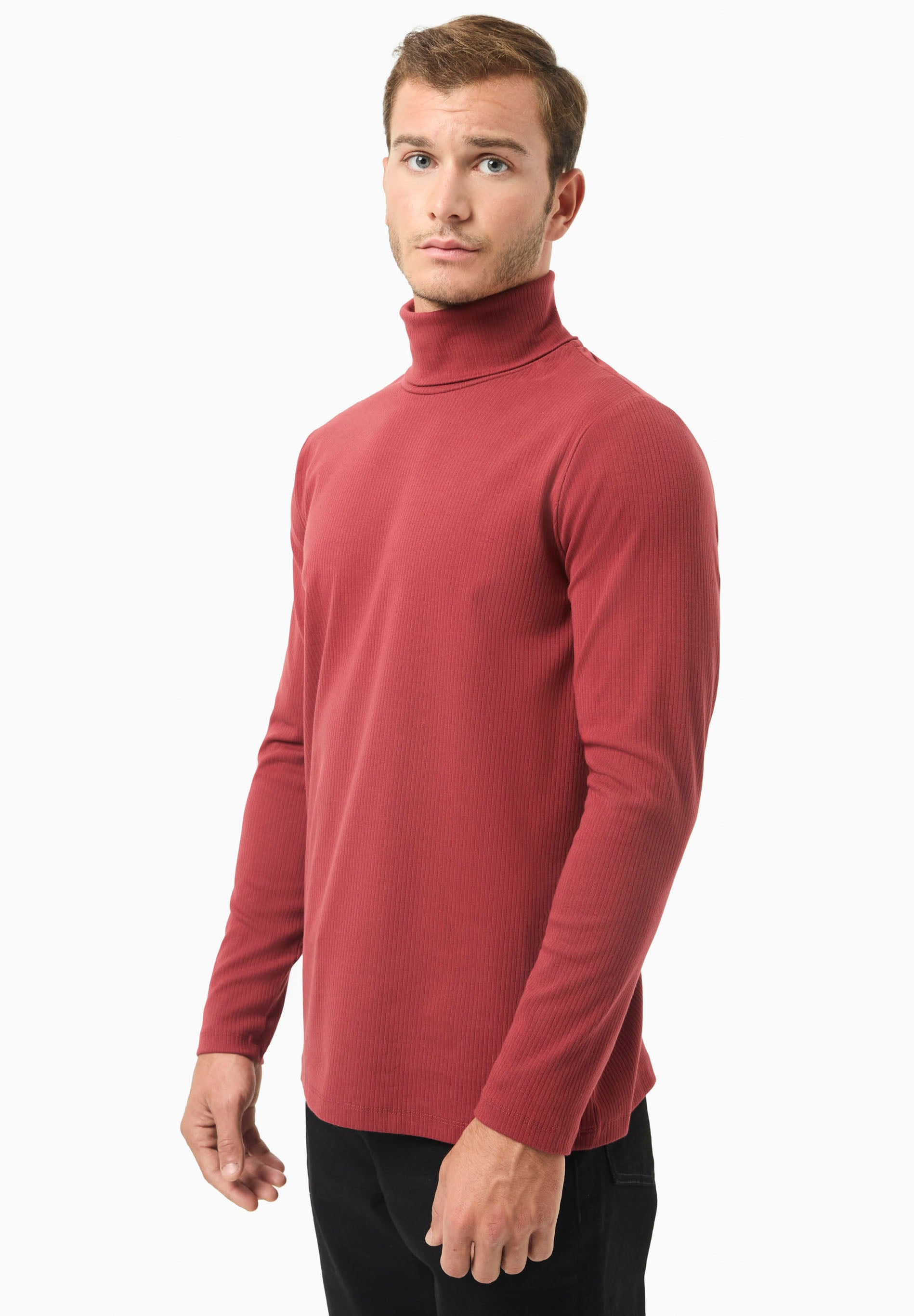 Rollkragenshirt aus Bio-Baumwolle