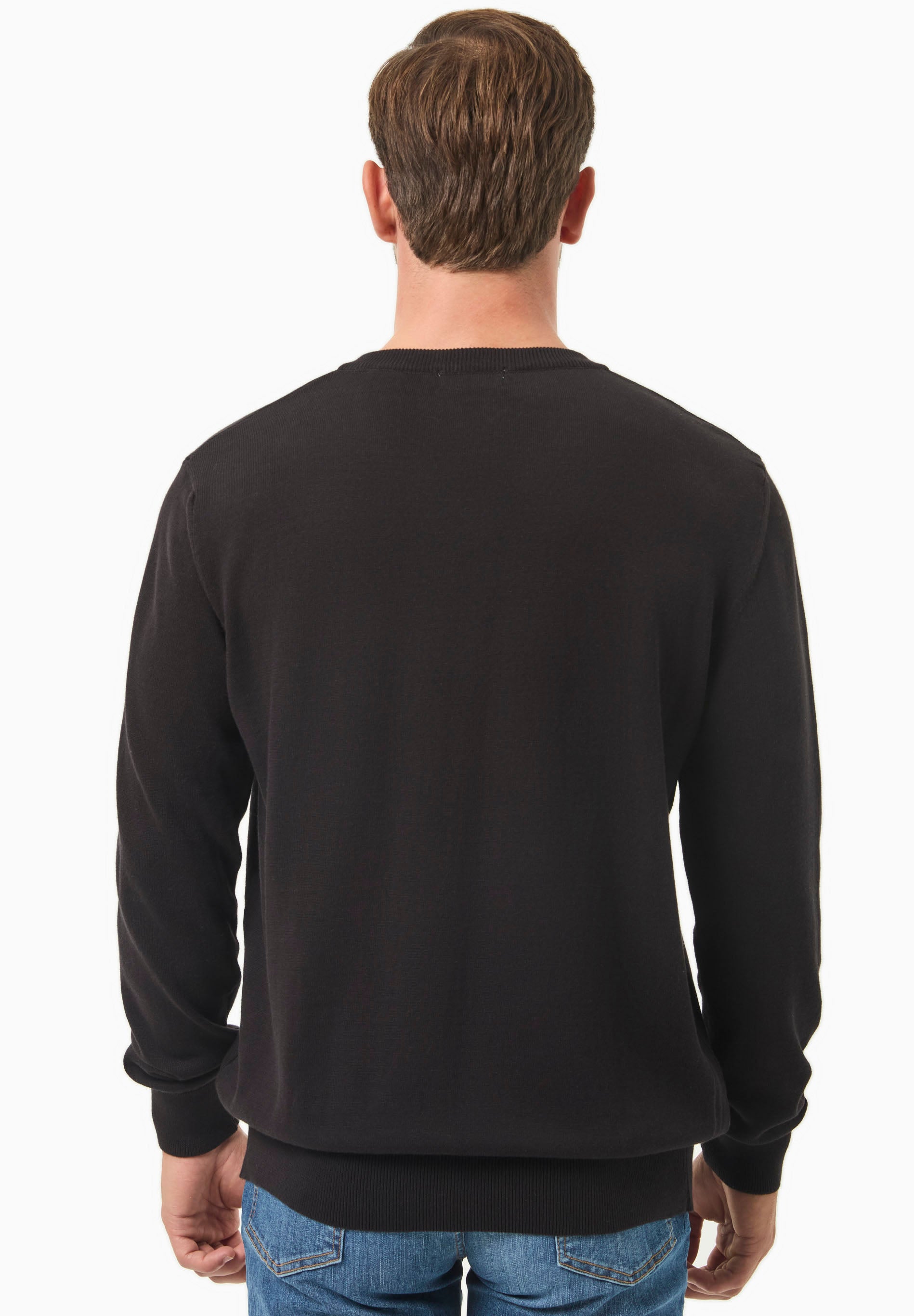 Pullover aus Bio-Baumwolle mit V-Ausschnitt