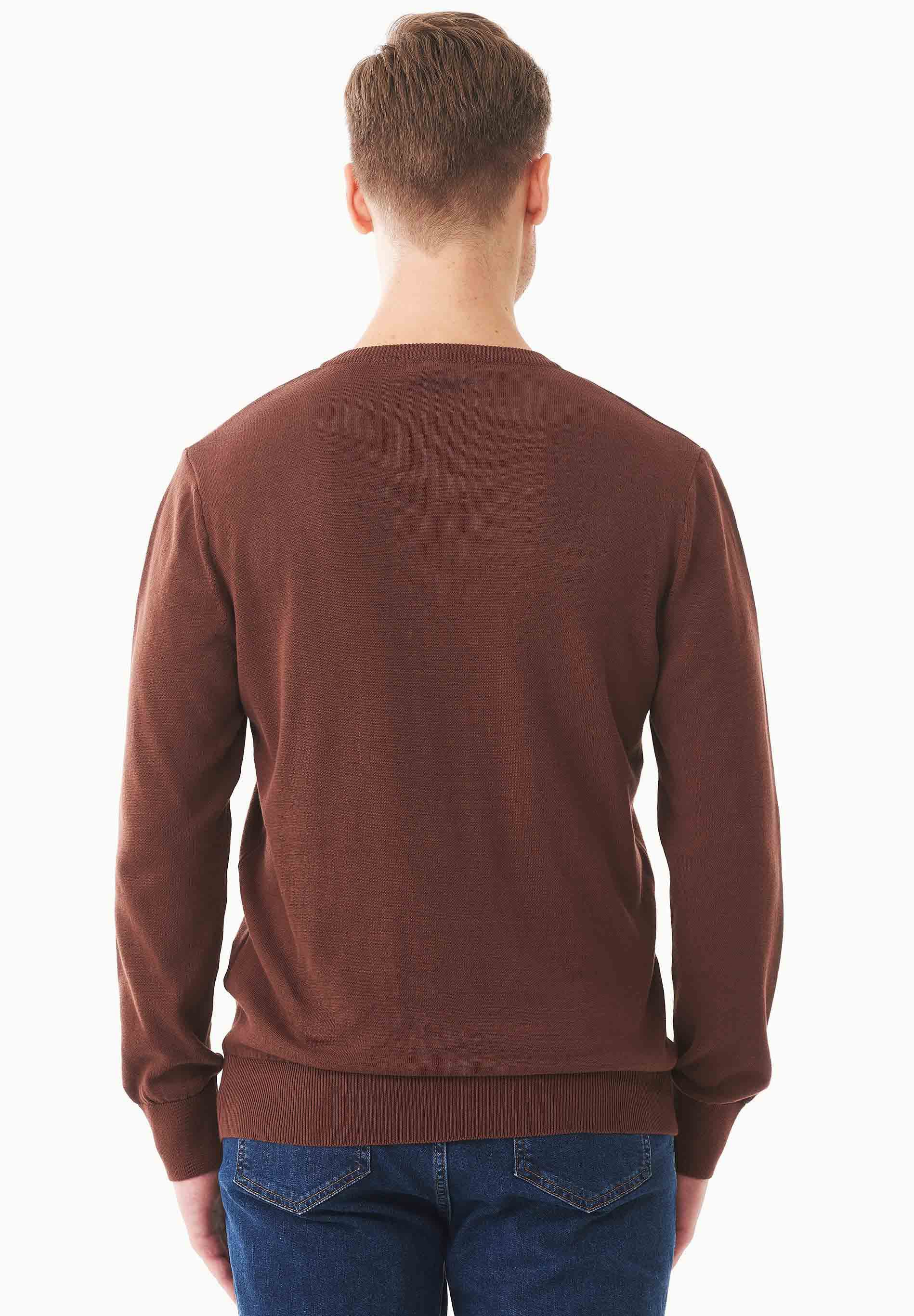 Pullover aus Bio-Baumwolle mit V-Ausschnitt