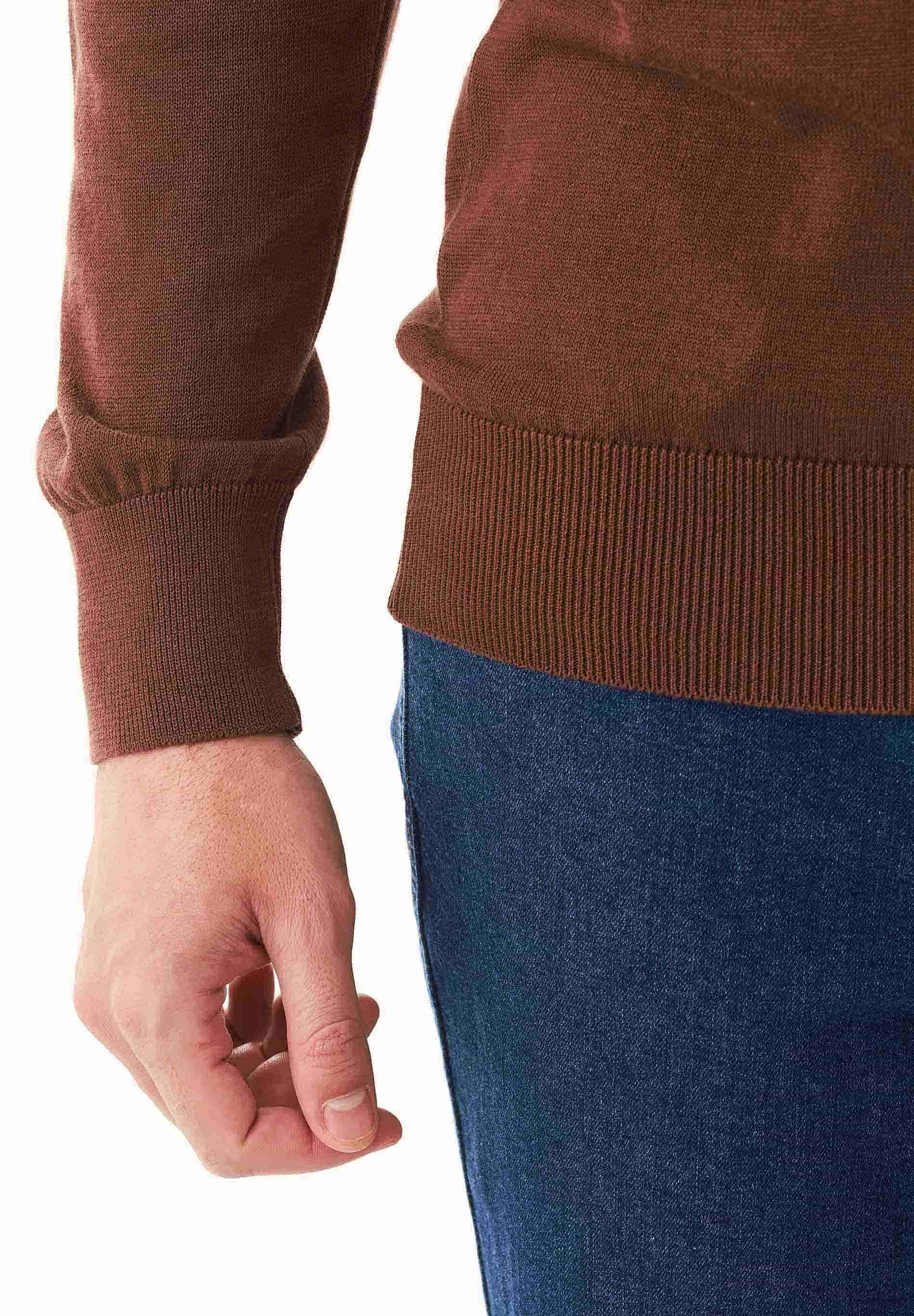 Pullover aus Bio-Baumwolle mit V-Ausschnitt