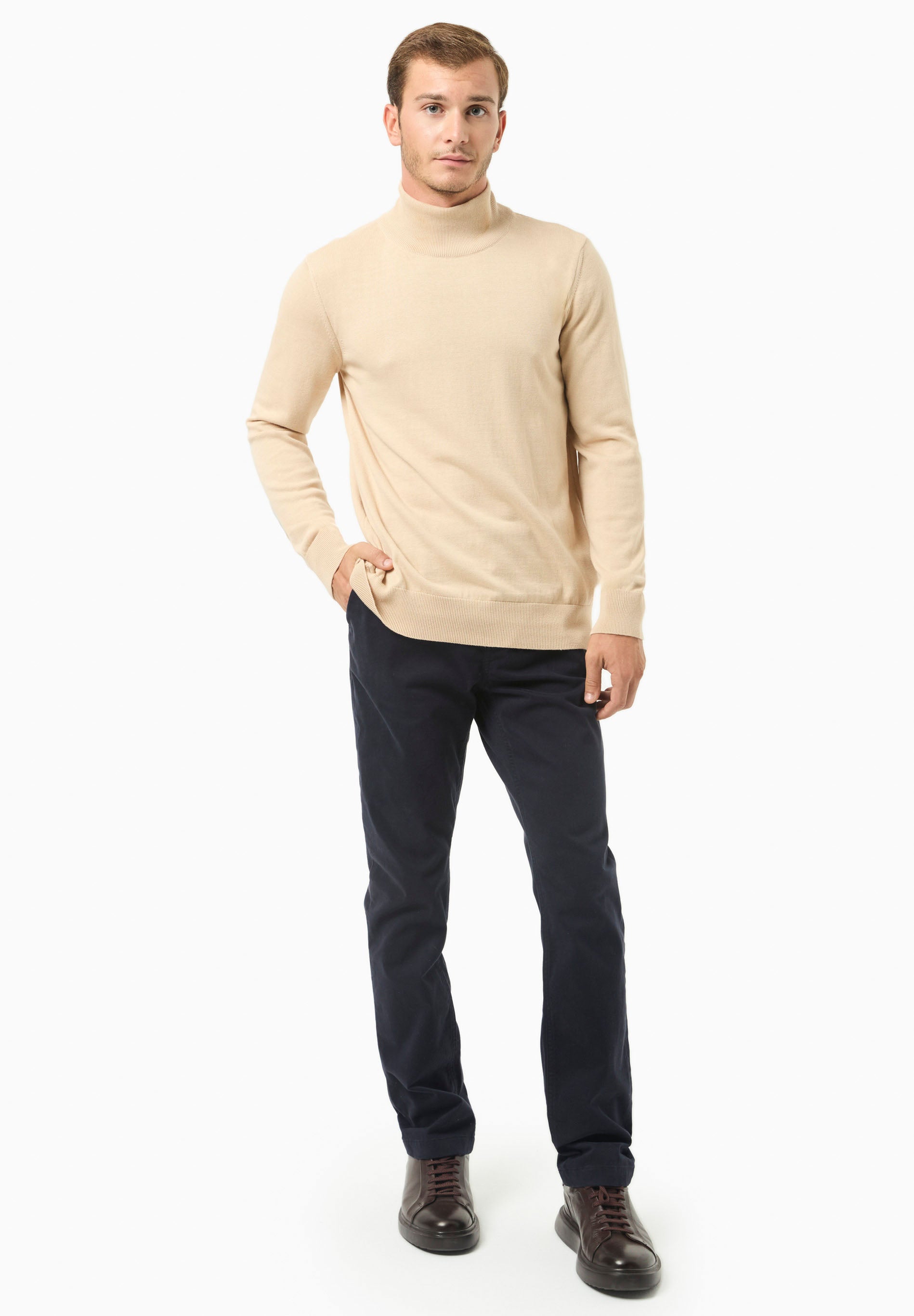 Rollkragenpullover aus Bio-Baumwolle