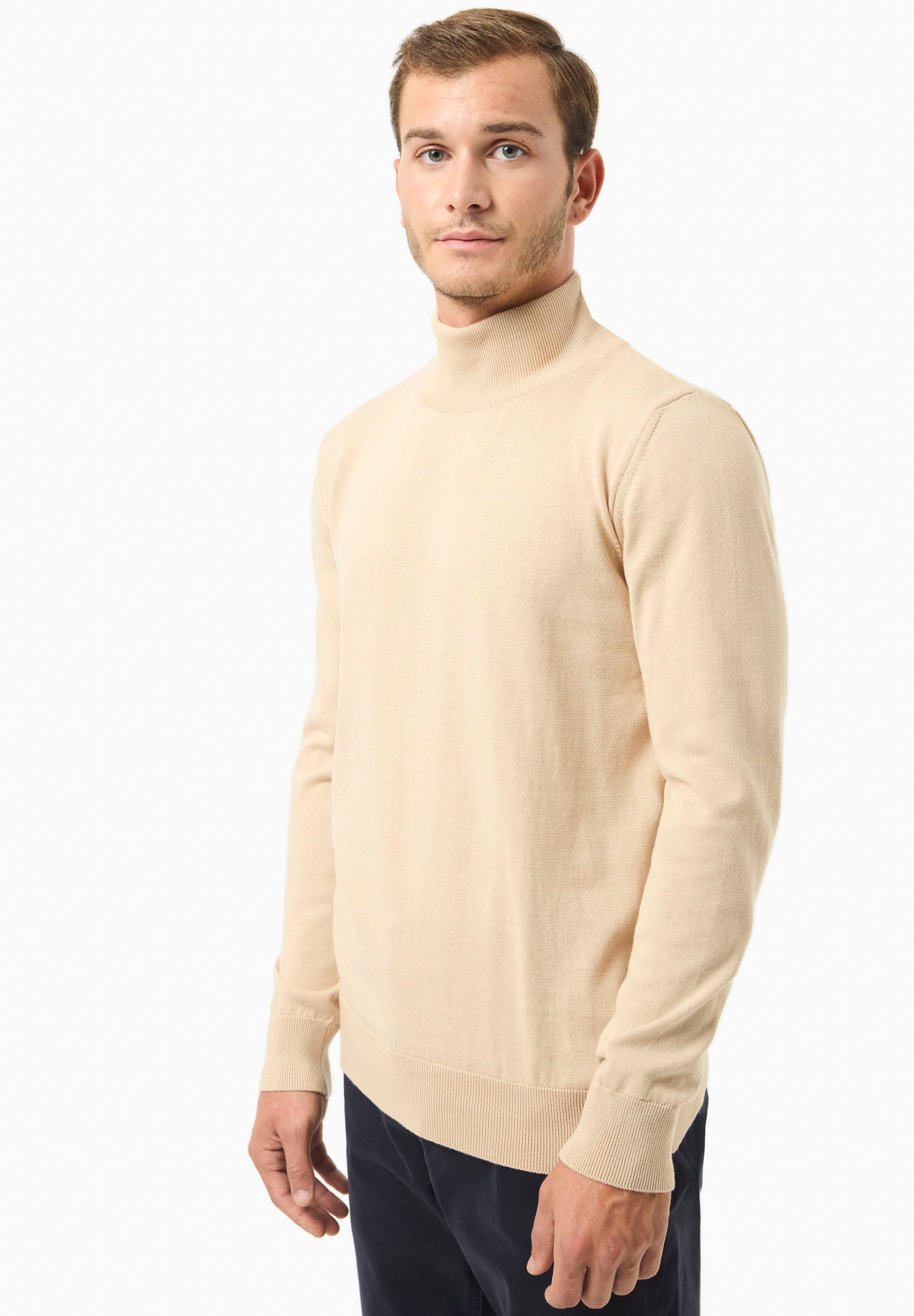 Rollkragenpullover aus Bio-Baumwolle