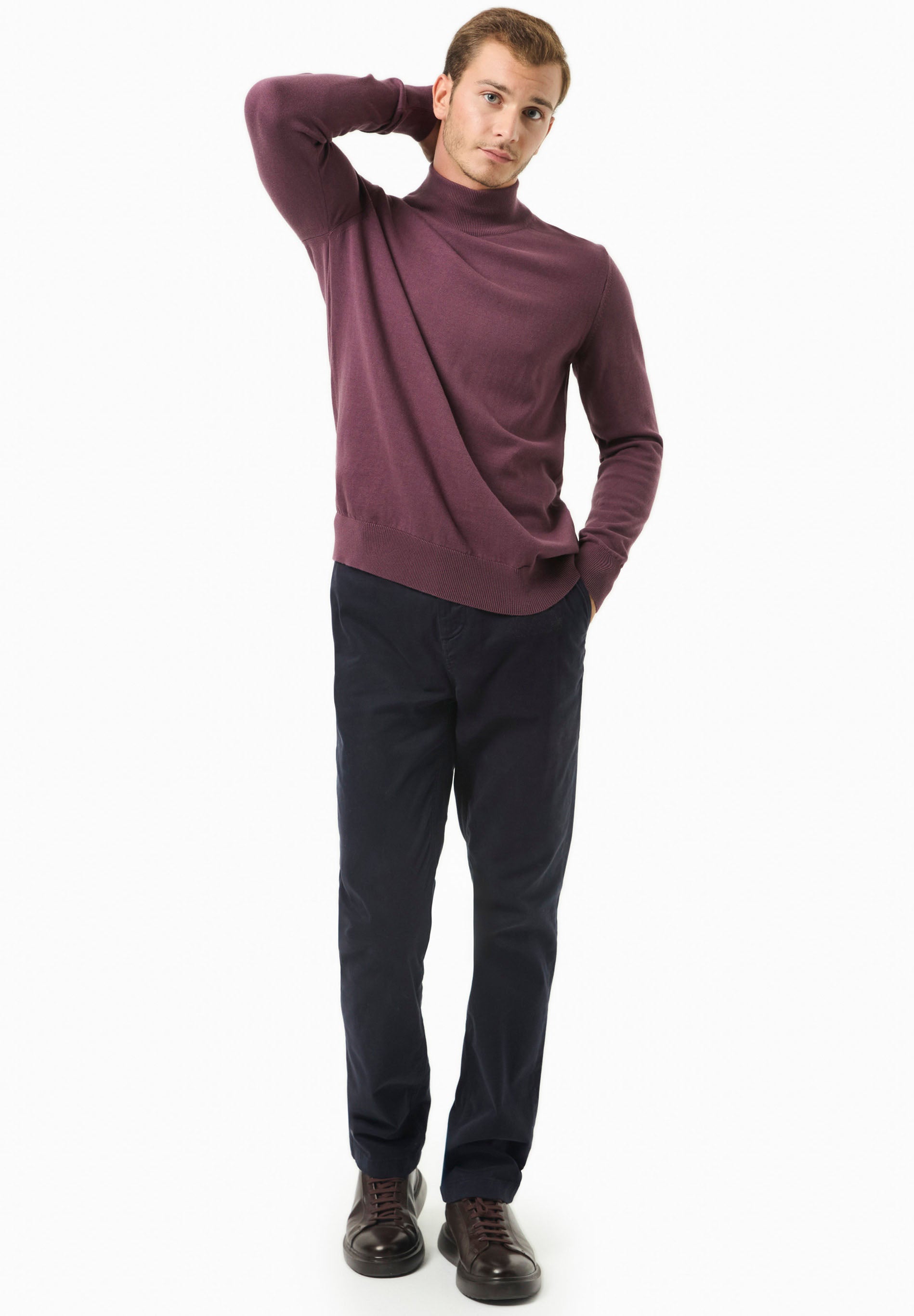 Rollkragenpullover aus Bio-Baumwolle
