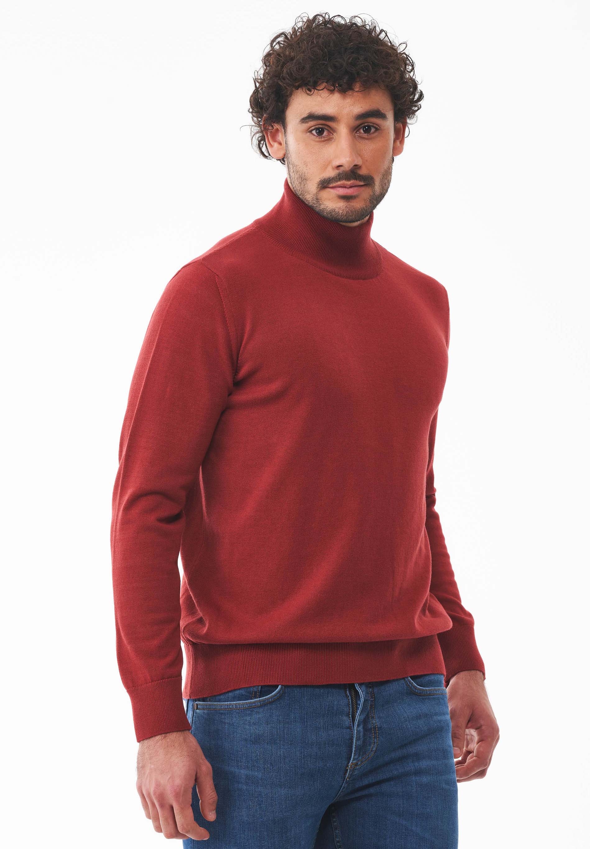 Rollkragenpullover aus Bio-Baumwolle