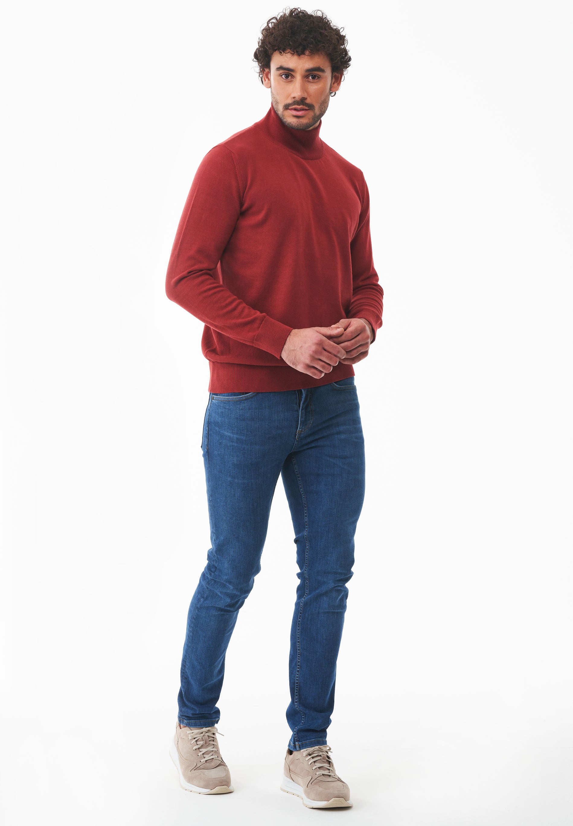 Rollkragenpullover aus Bio-Baumwolle