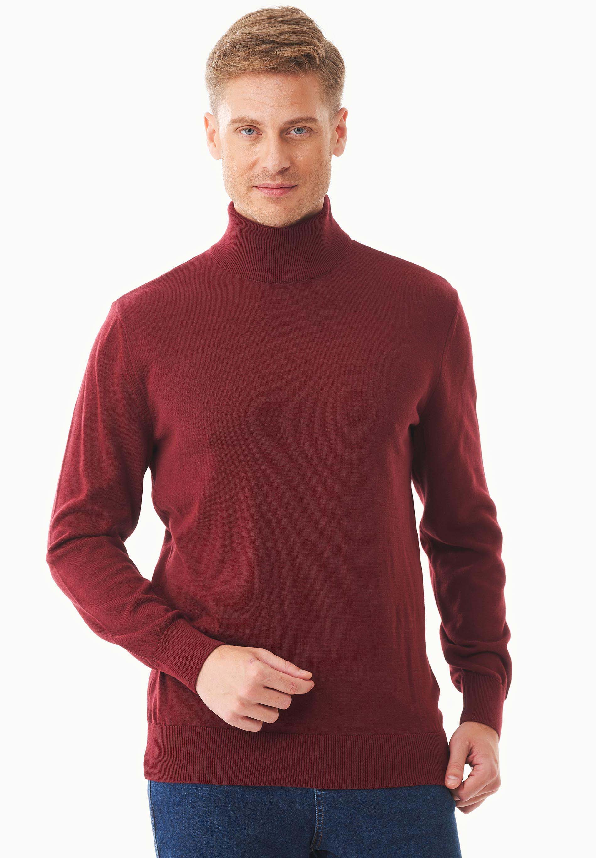 Rollkragenpullover aus Bio-Baumwolle