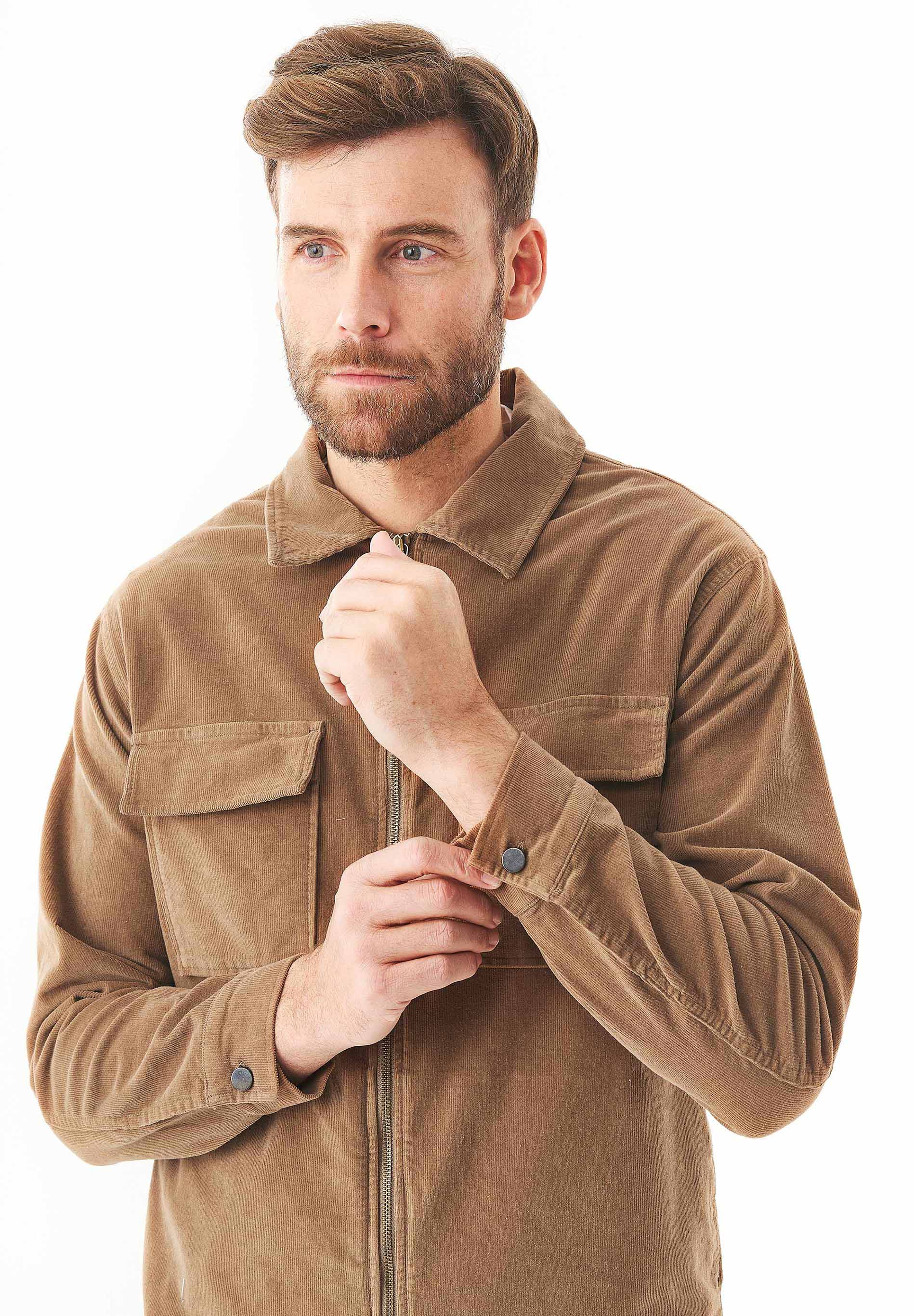 Full Zip Cord Overshirt aus Bio-Baumwolle