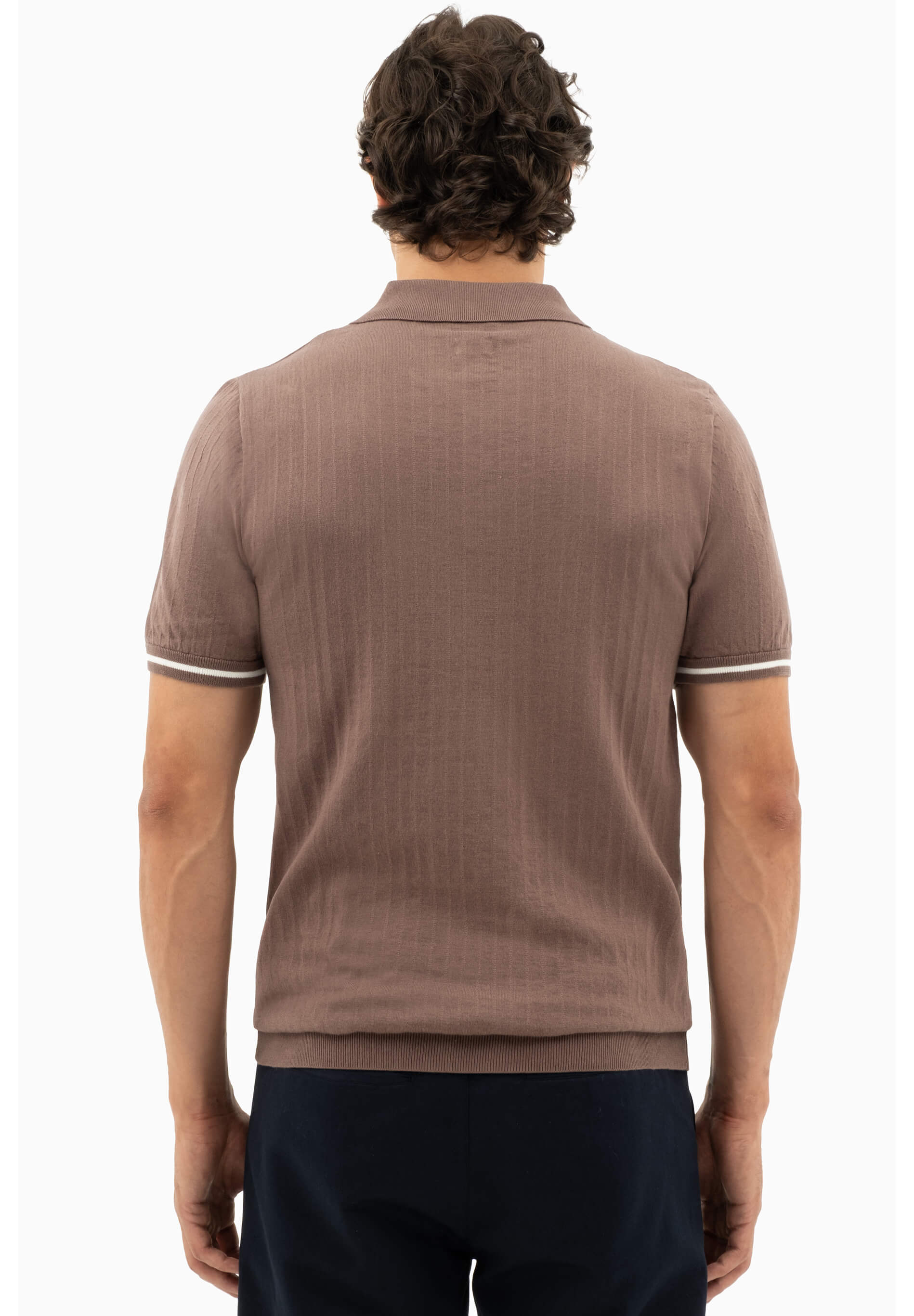 Strick-Poloshirt aus Bio-Baumwolle