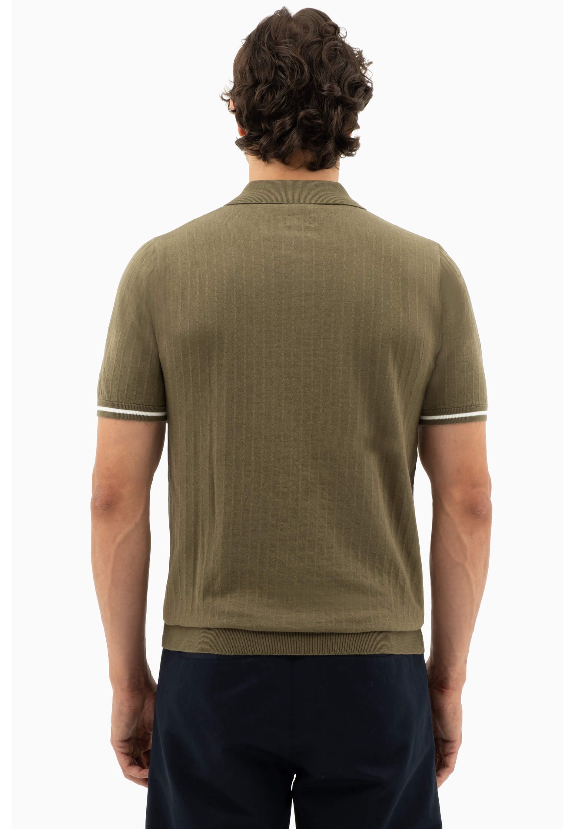 Strick-Poloshirt aus Bio-Baumwolle