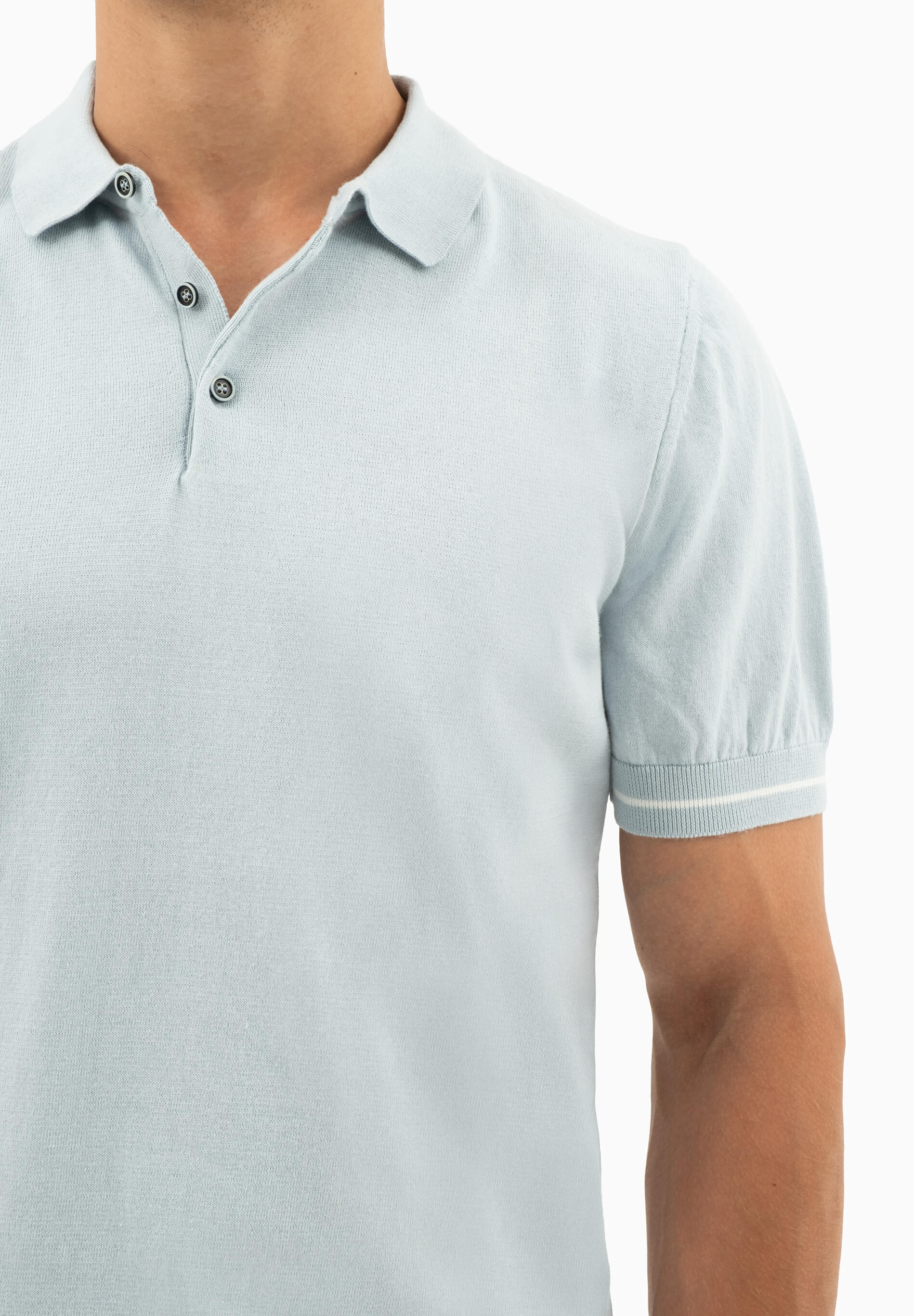 Strick-Poloshirt aus Bio-Baumwolle