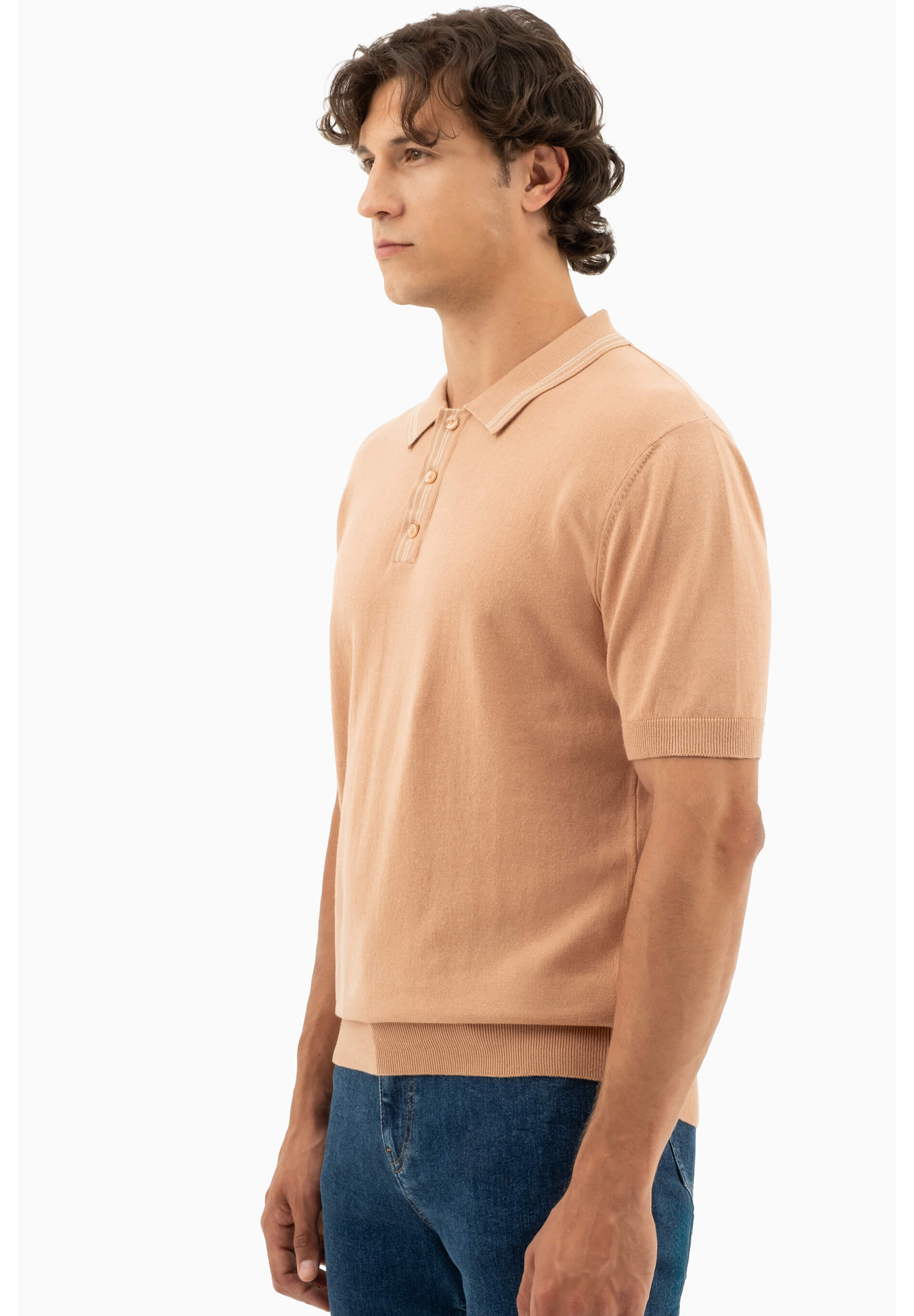 Strick-Poloshirt aus Bio-Baumwolle