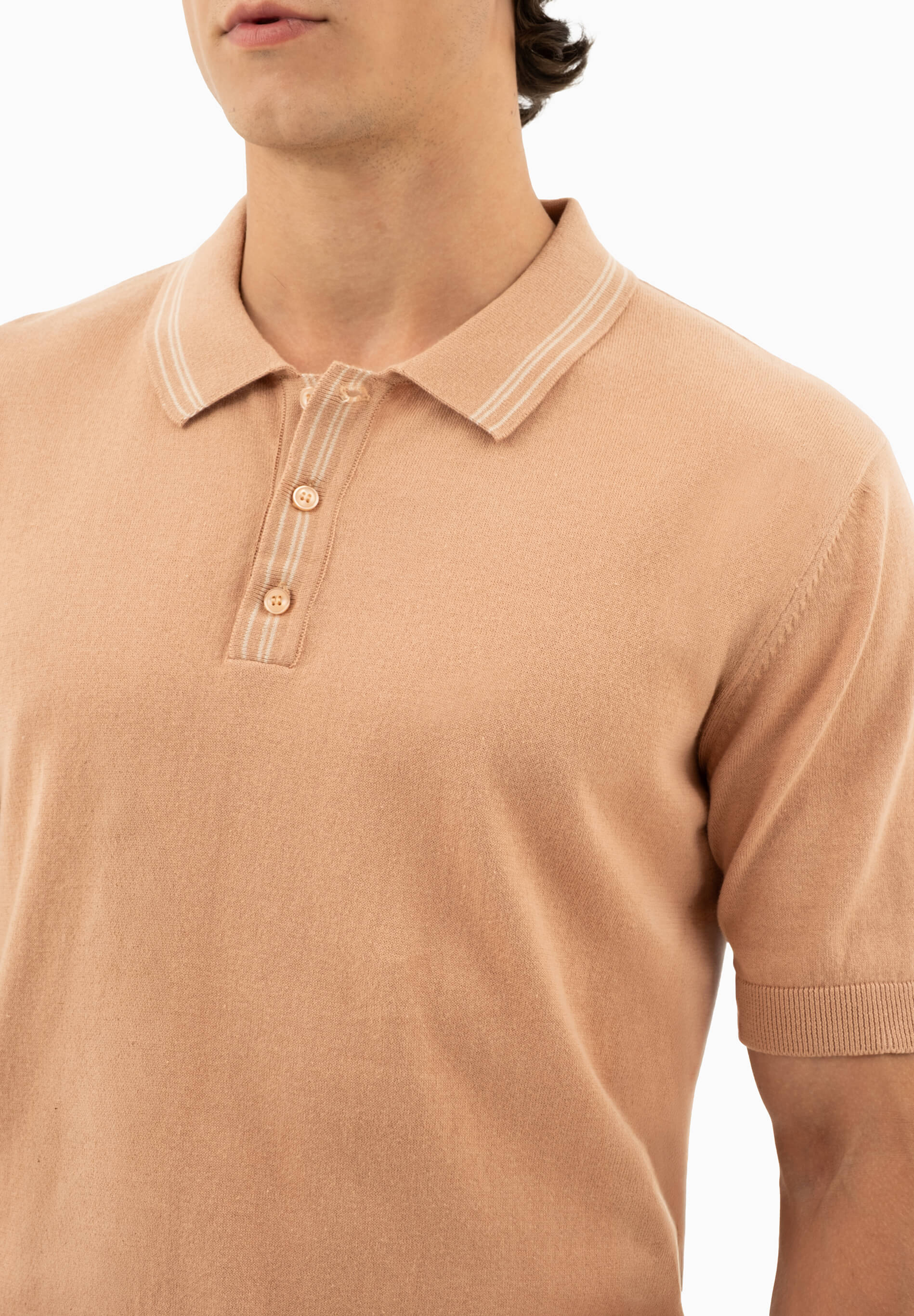 Strick-Poloshirt aus Bio-Baumwolle